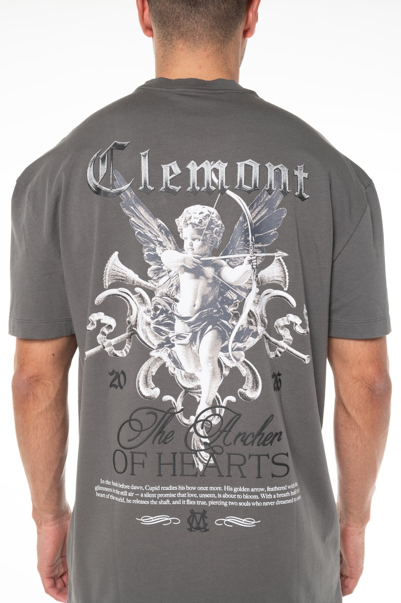 CAMISETA MASCULINA DIMORA GRIS OSCURO CLEMONT - Clemont Oficial