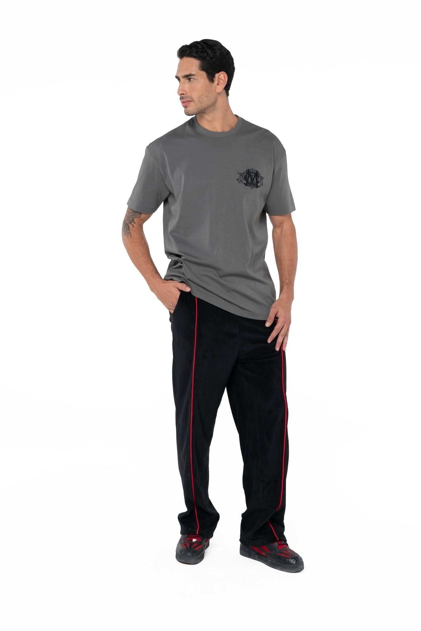 CAMISETA MASCULINA MUSCHIO GRIS OSCURO CLEMONT - Clemont Oficial