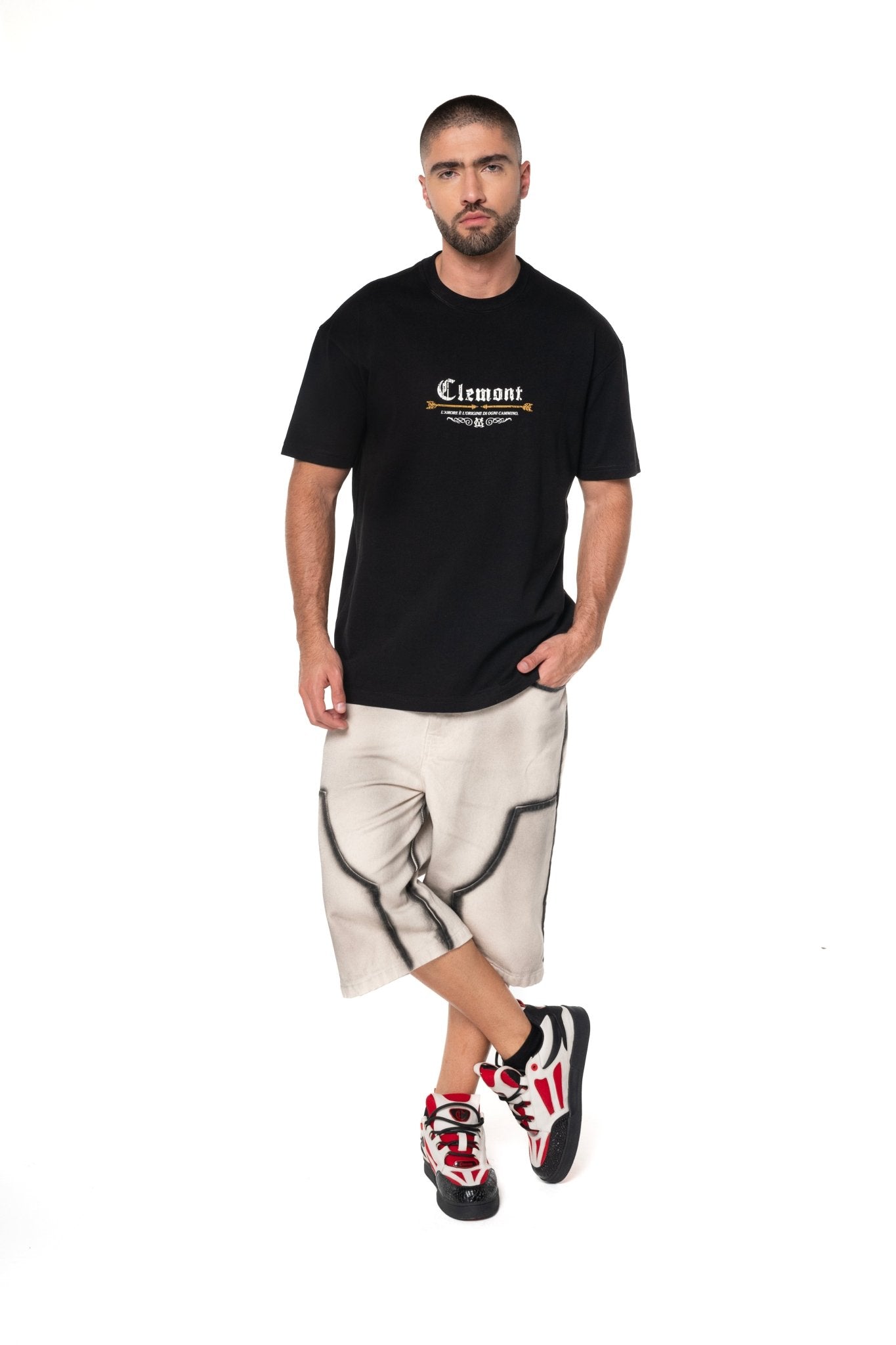 CAMISETA MASCULINA TATTILE NEGRO CLEMONT - Clemont Oficial