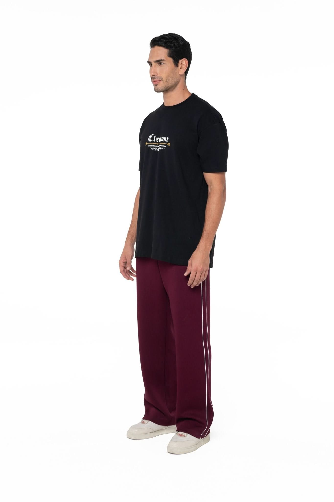 CAMISETA MASCULINA TATTILE SEMI OVERSIZED NEGRO CLEMONT - Clemont Oficial