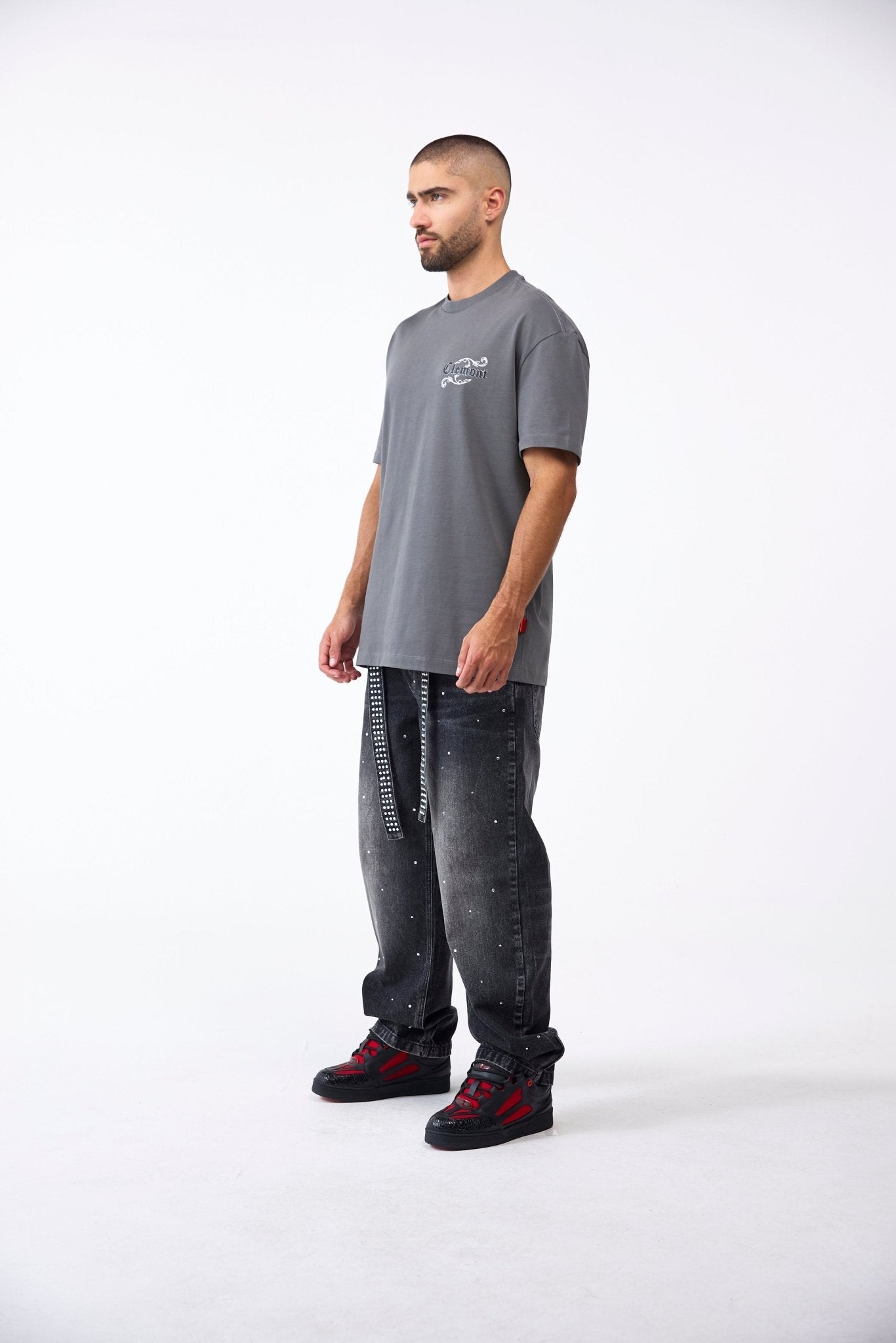 CAMISETA MASCULINO BENEVOLENZA GRIS OSCURO CLEMONT - CLEMONT.CO S.A.S.