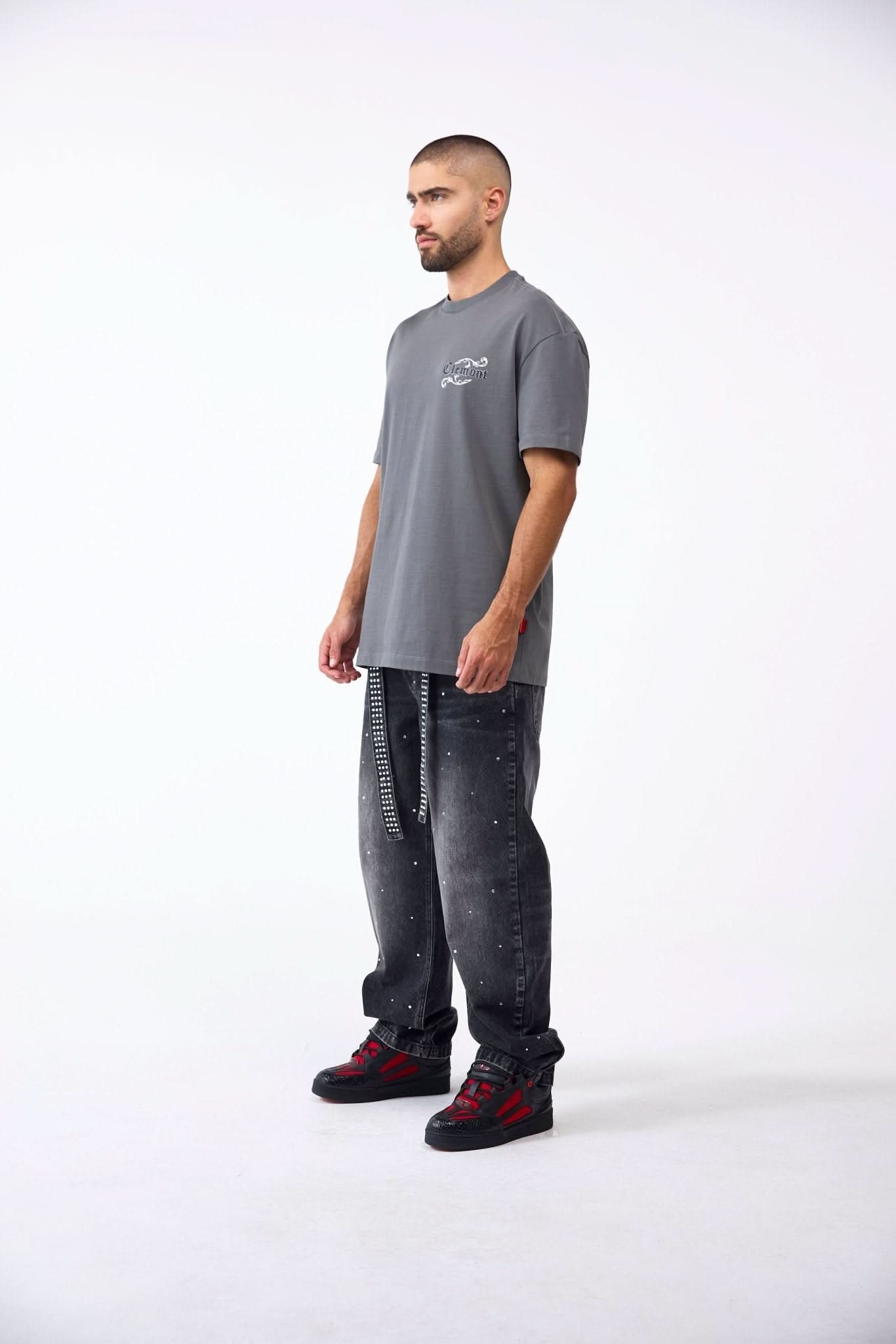 CAMISETA MASCULINO BENEVOLENZA GRIS OSCURO CLEMONT - CLEMONT.CO S.A.S.