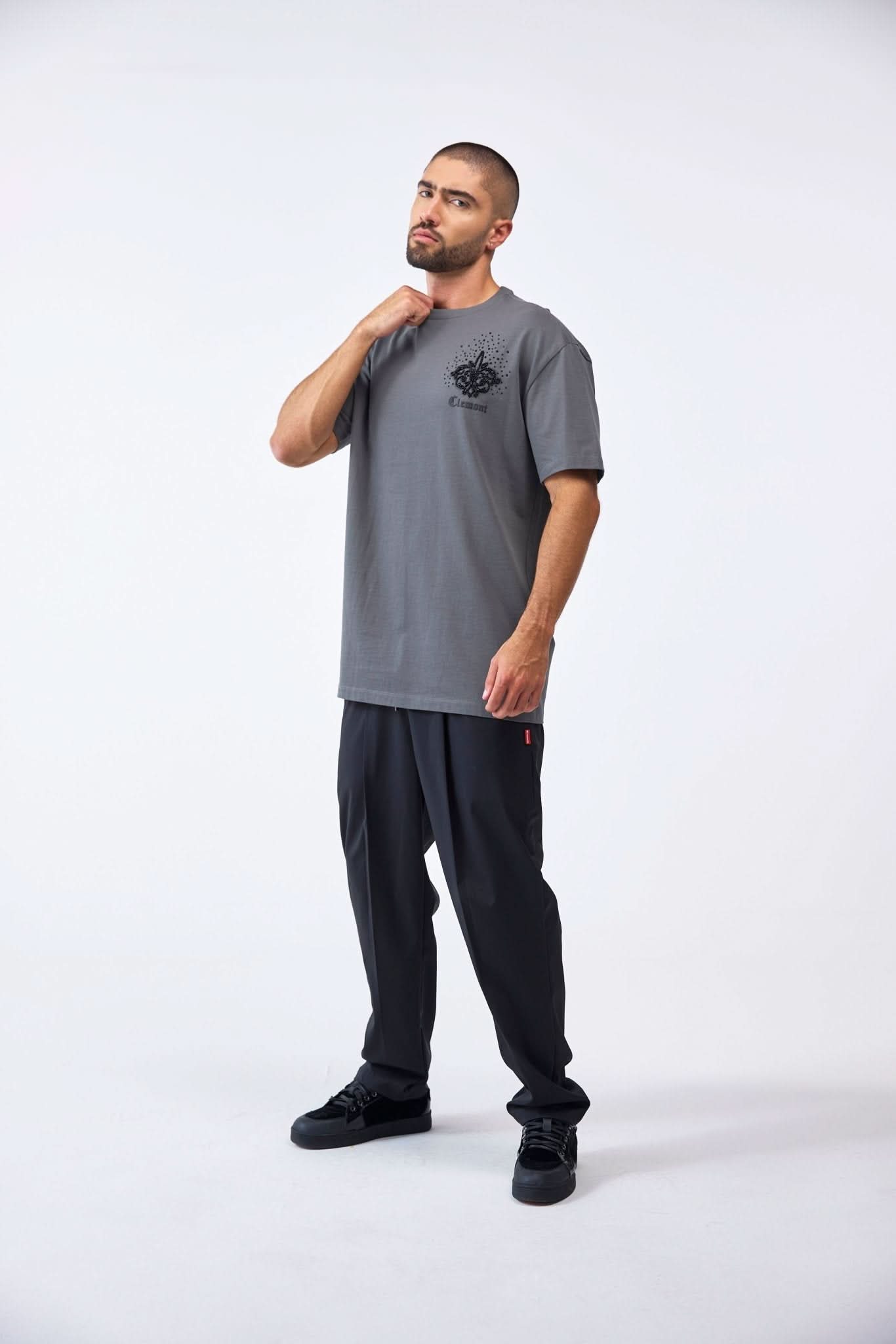 CAMISETA MASCULINO TELESMA GRIS OSCURO CLEMONT - CLEMONT.CO S.A.S.