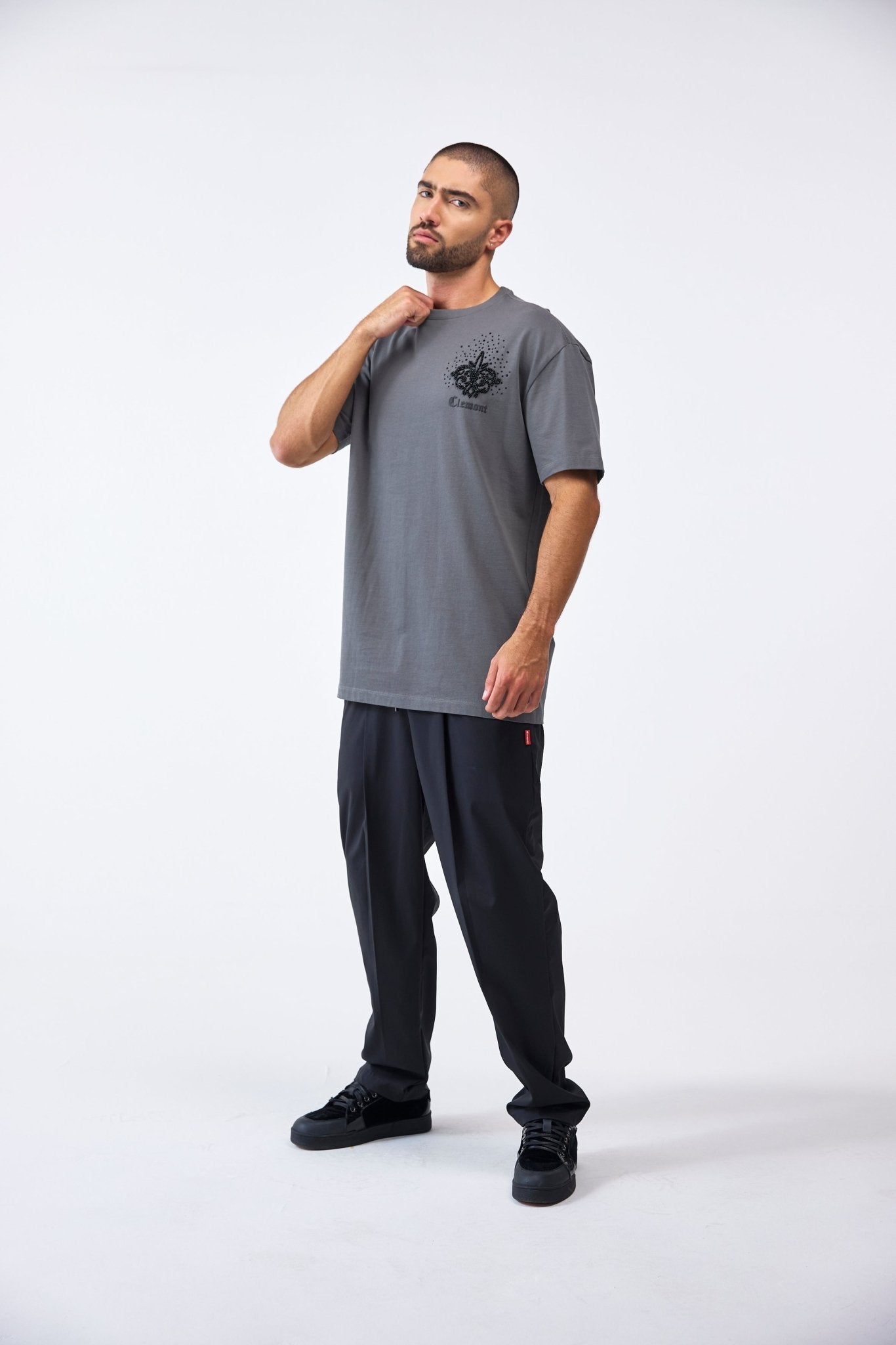 CAMISETA MASCULINO TELESMA GRIS OSCURO CLEMONT - CLEMONT.CO S.A.S.