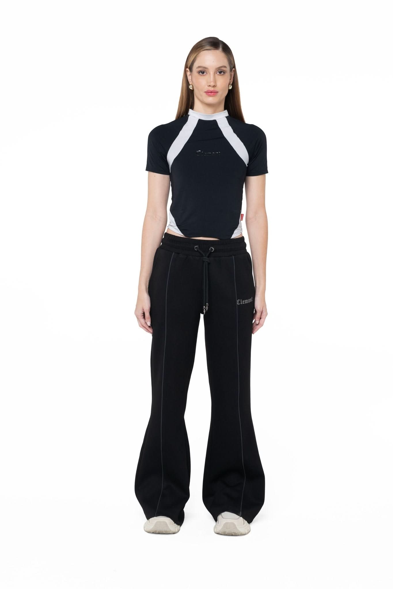 CAMISETA MUJER IRISDECENTE NEGRO CLEMONT - Clemont Oficial