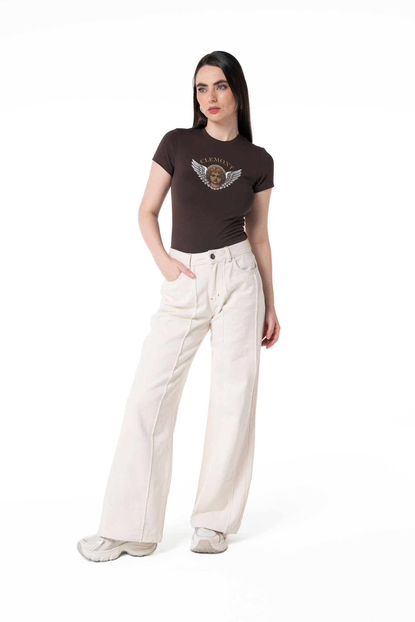 CAMISETA MUJER NODO MOCCA CLEMONT - Clemont Oficial