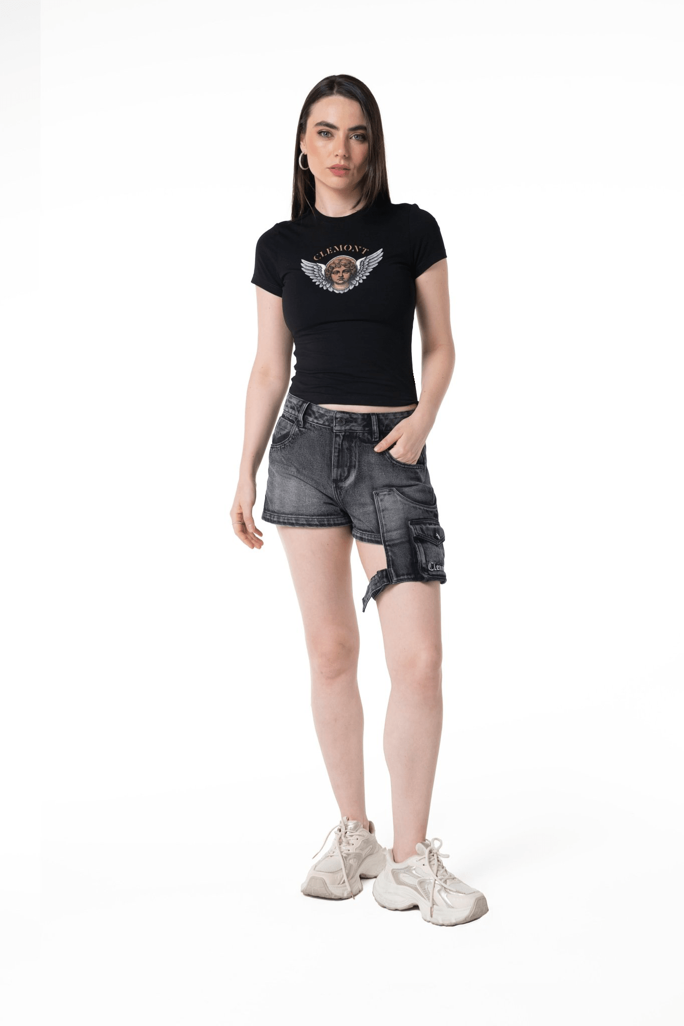 CAMISETA MUJER NODO NEGRO CLEMONT - Clemont Oficial