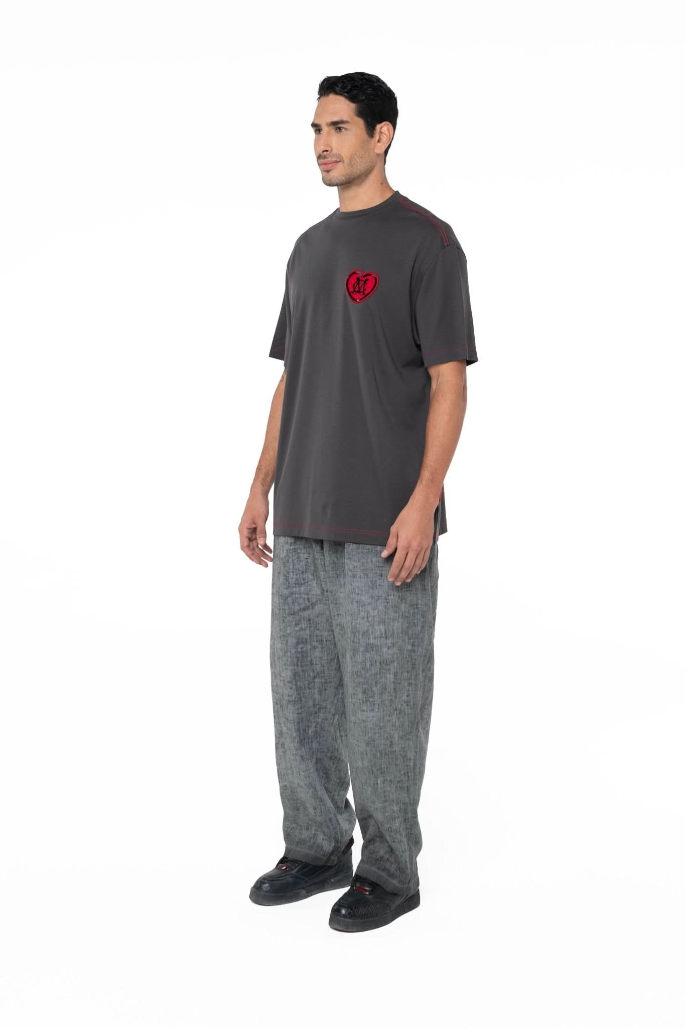 CAMISETA OVERSIZED MASCULINO ACCOGLIENZA GRIS CLEMONT - Clemont Oficial