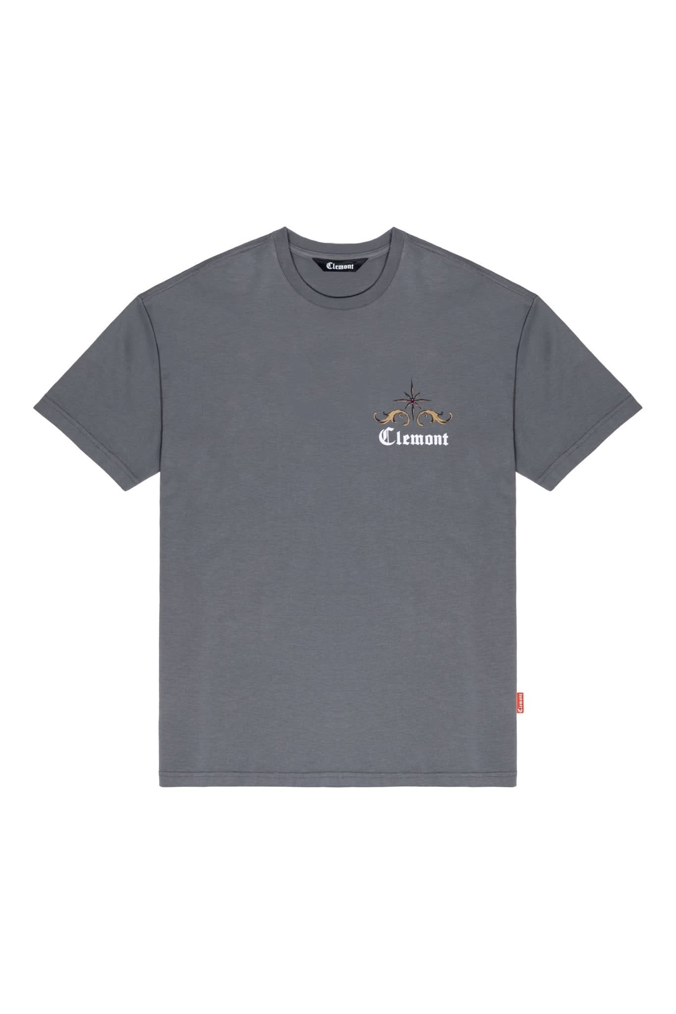 CAMISETA OVERSIZED MASCULINO FILIGRANA GRIS OSCURO CLEMONT - CLEMONT.CO S.A.S.