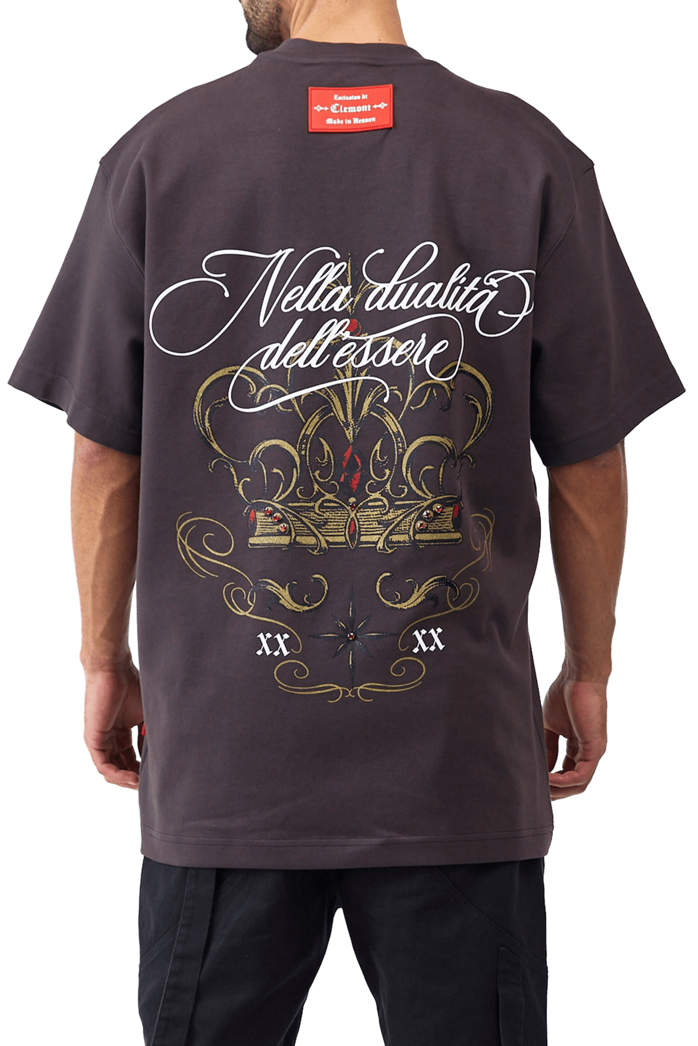 CAMISETA OVERSIZED MASCULINO FILIGRANA MOCCA CLEMONT - CLEMONT.CO S.A.S.