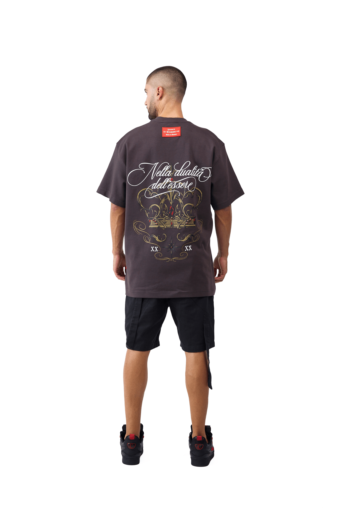 CAMISETA OVERSIZED MASCULINO FILIGRANA MOCCA CLEMONT - CLEMONT.CO S.A.S.