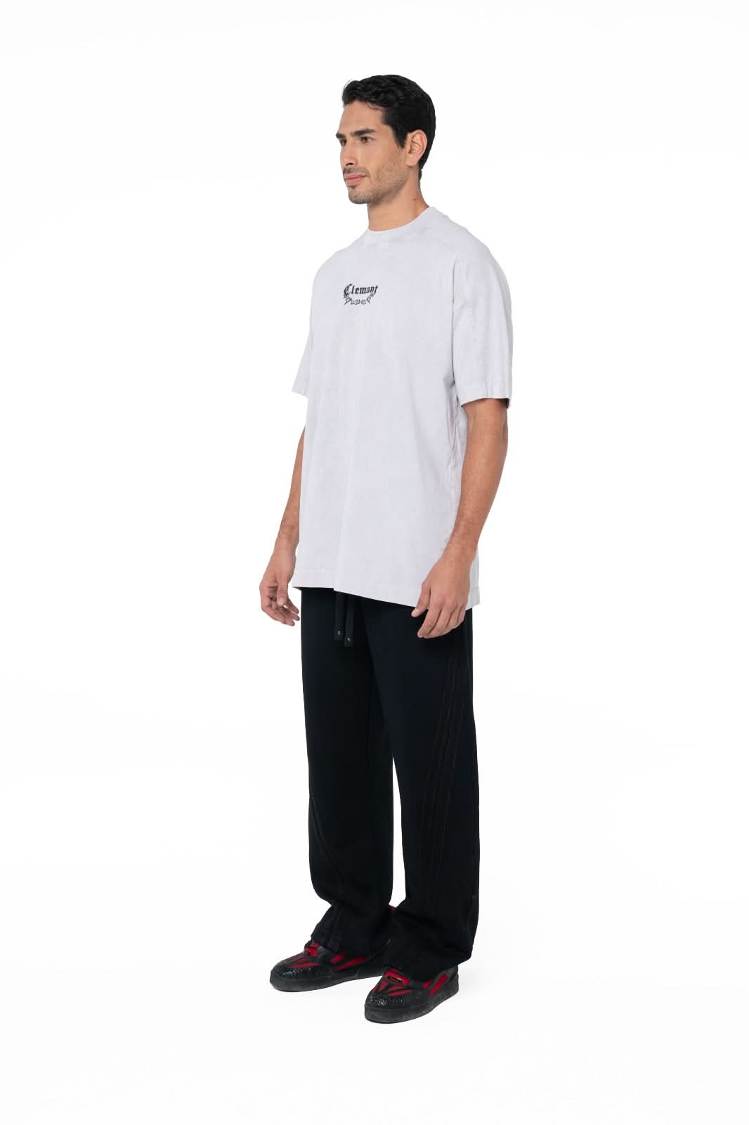 CAMISETA OVERSIZED MASCULINO FRAMHOMBRETO GRIS CLEMONT - Clemont Oficial