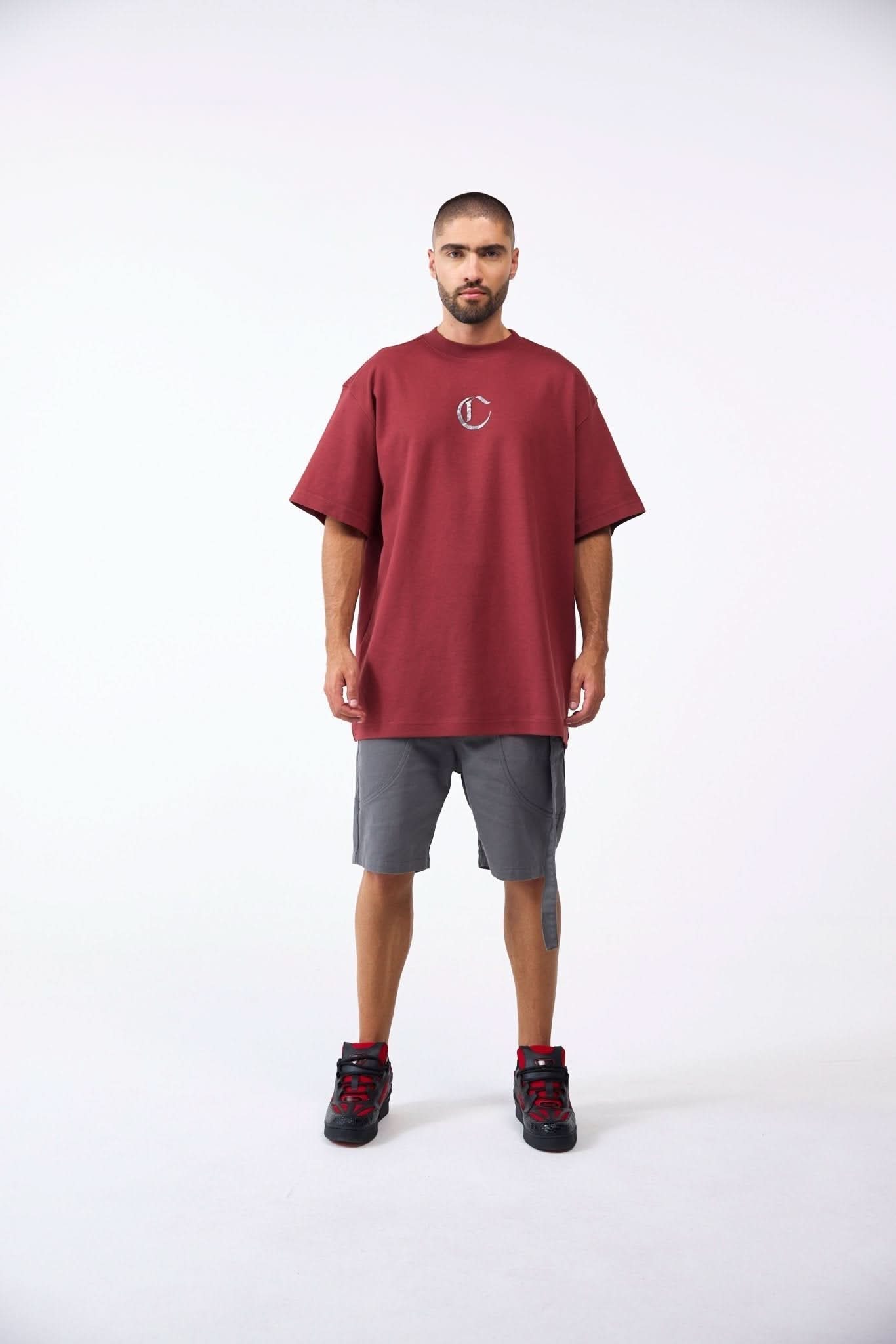 CAMISETA OVERSIZED MASCULINO NOCTURNA VINOTINTO CLEMONT - CLEMONT.CO S.A.S.