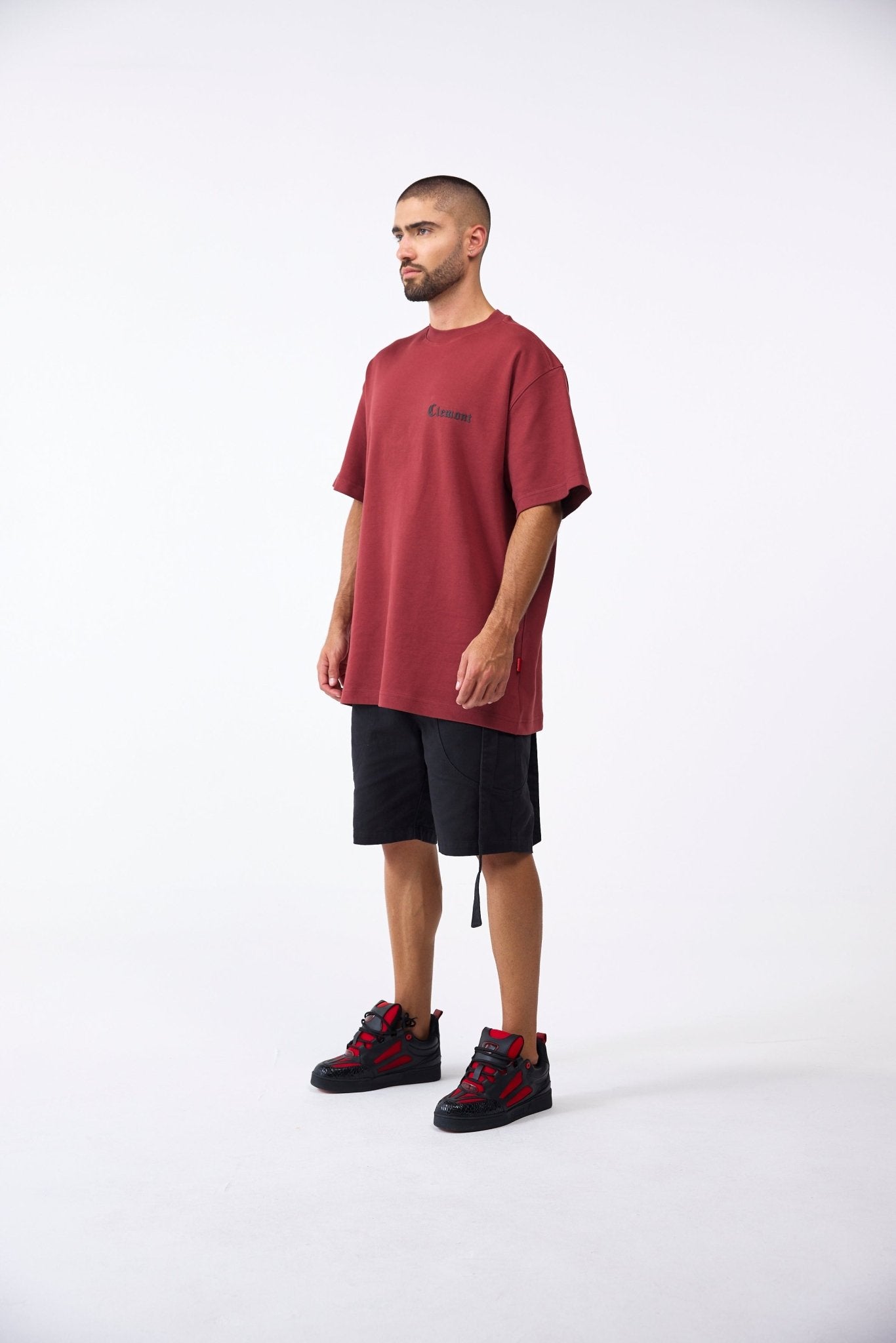 CAMISETA OVERSIZED MASCULINO ONIRICO VINOTINTO CLEMONT - CLEMONT.CO S.A.S.