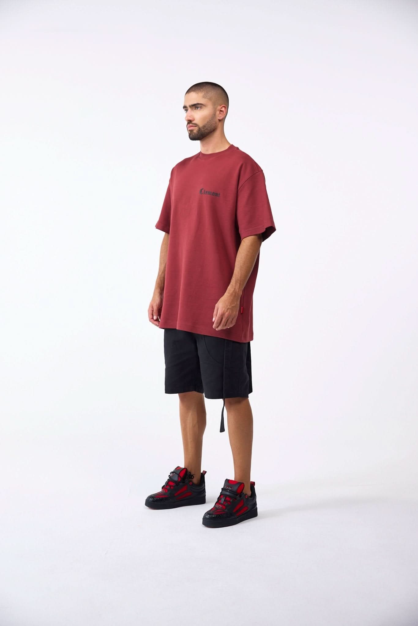 CAMISETA OVERSIZED MASCULINO ONIRICO VINOTINTO CLEMONT - CLEMONT.CO S.A.S.