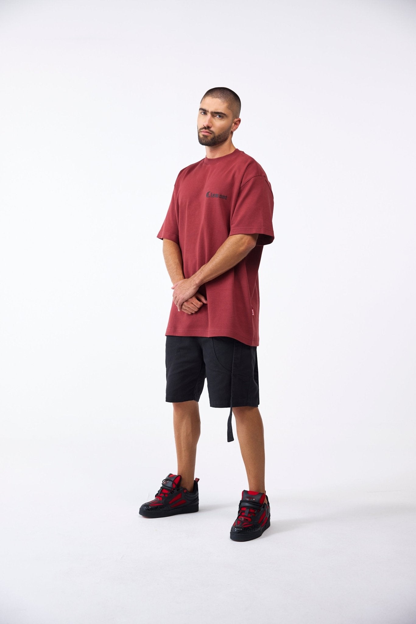 CAMISETA OVERSIZED MASCULINO ONIRICO VINOTINTO CLEMONT - CLEMONT.CO S.A.S.