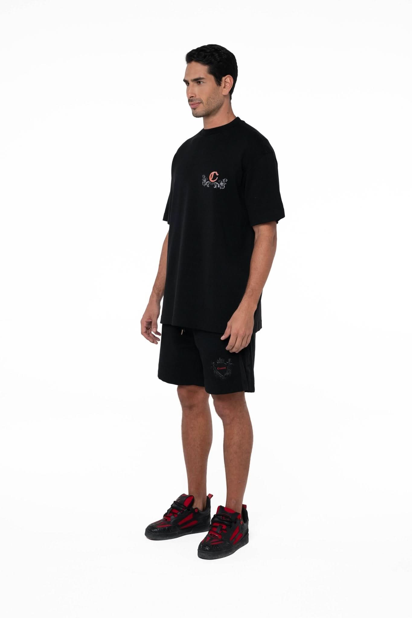 CAMISETA OVERSIZED MASCULINO PASSAGGIO NEGRO CLEMONT - Clemont Oficial