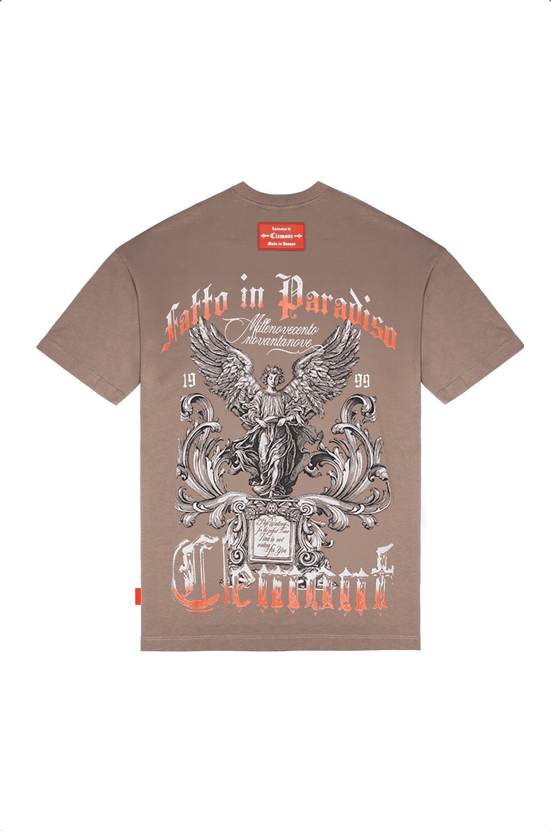 CAMISETA OVERSIZED MASCULINO PASSAGGIO TAUPE CLEMONT - Clemont Oficial