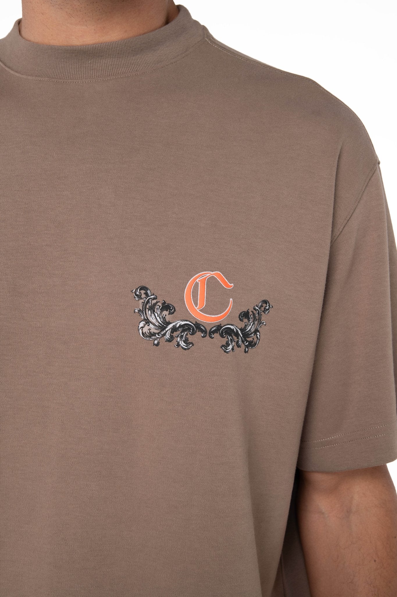 CAMISETA OVERSIZED MASCULINO PASSAGGIO TAUPE CLEMONT - Clemont Oficial