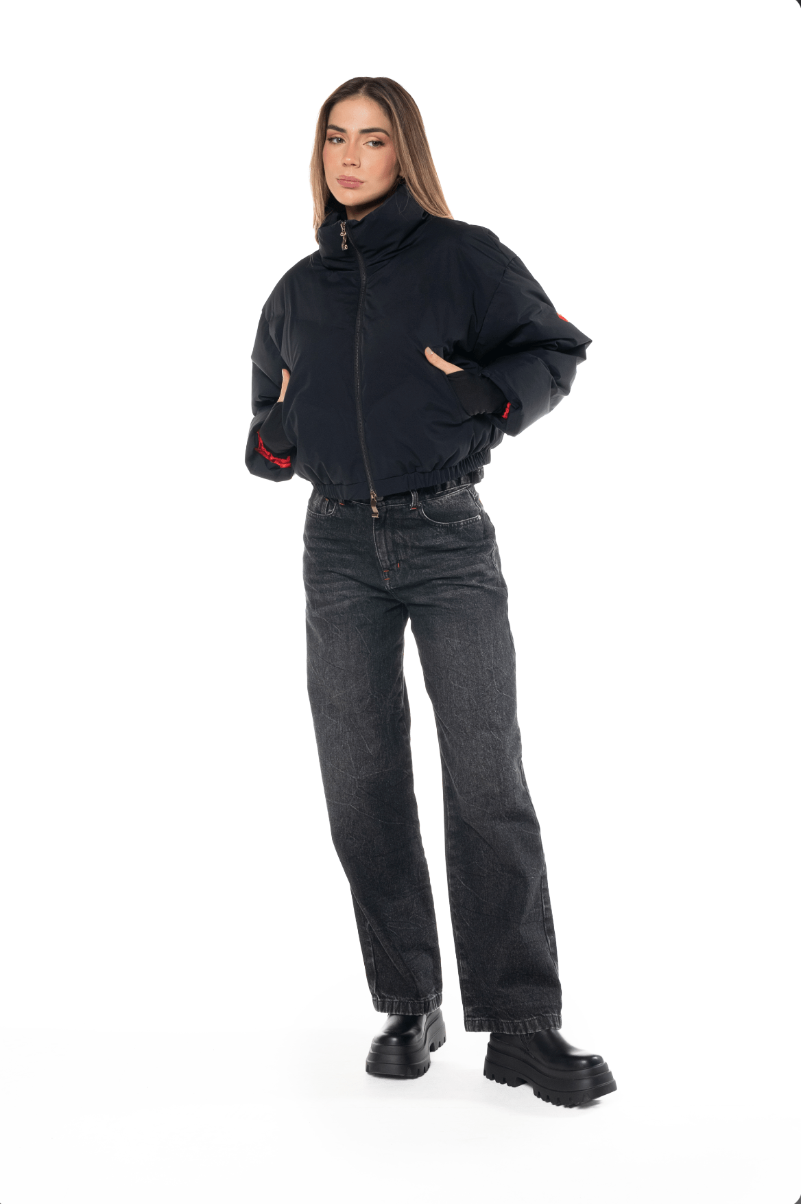 CHAQUETA CROP LYRA NEGRO FEMENINO CLEMONT - CLEMONT.CO S.A.S.