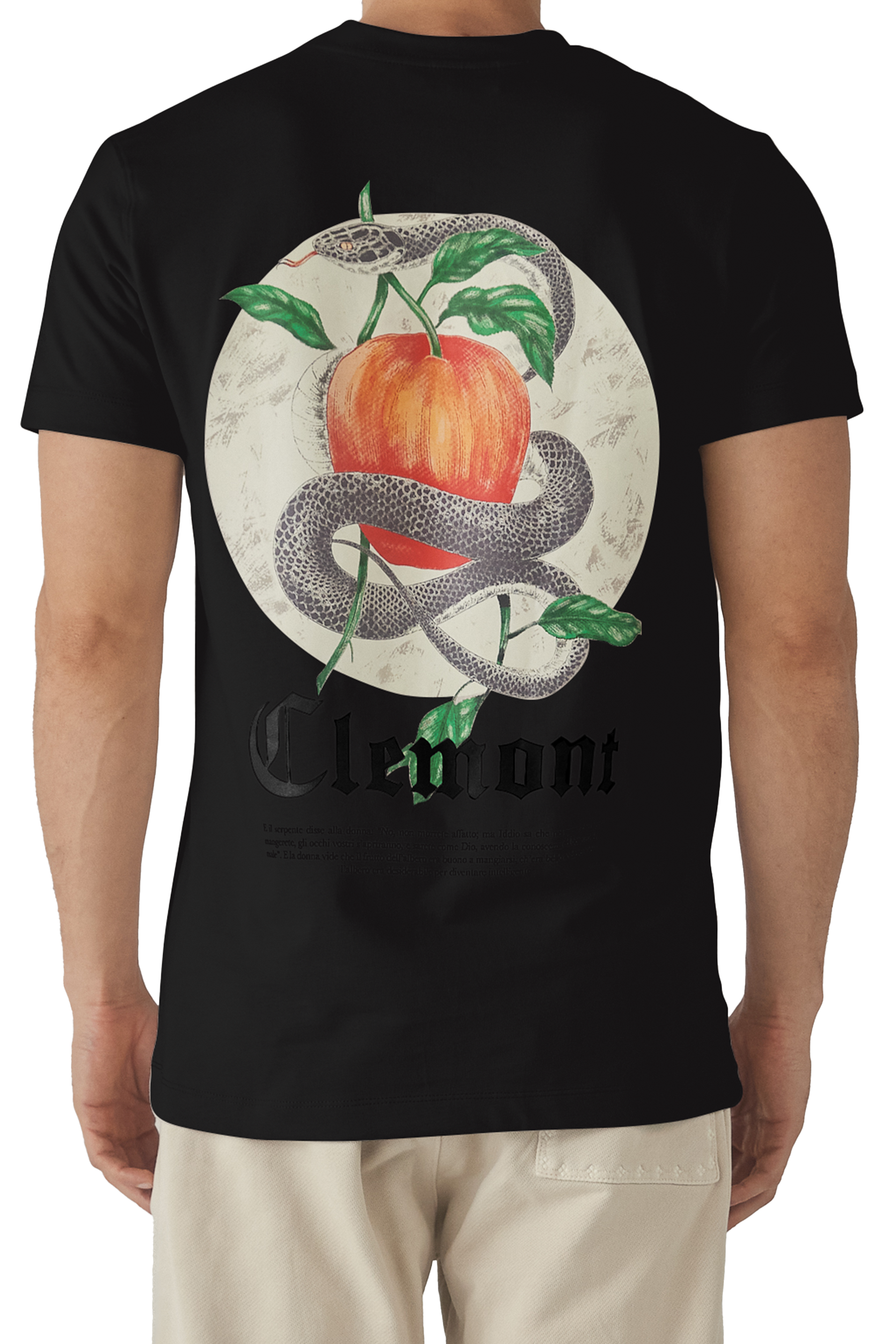 CAMISETA SERPENTE NEGRO CLEMONT
