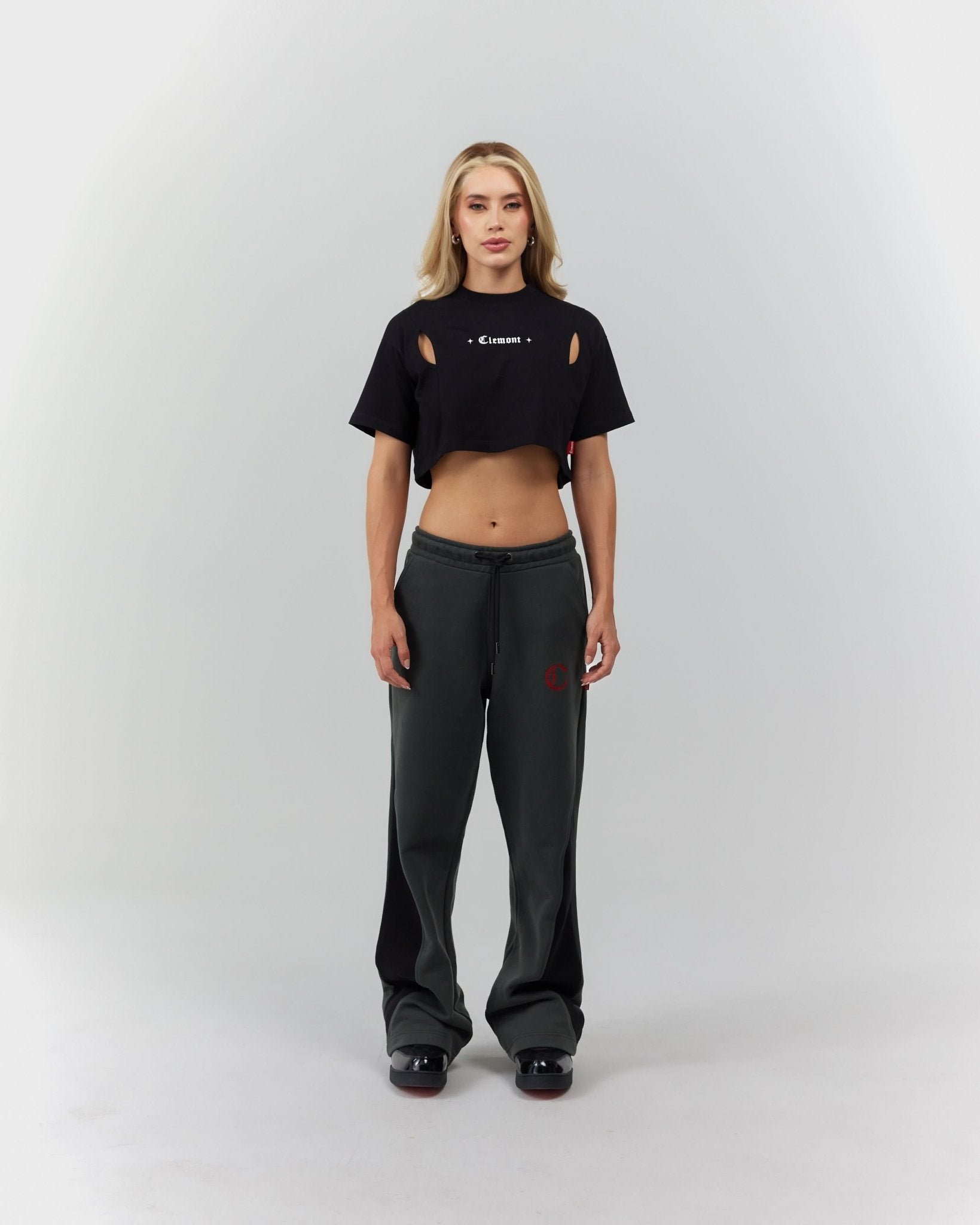 CROP TOP MUJER ARDENTE NEGRO CLEMONT - Clemont Oficial
