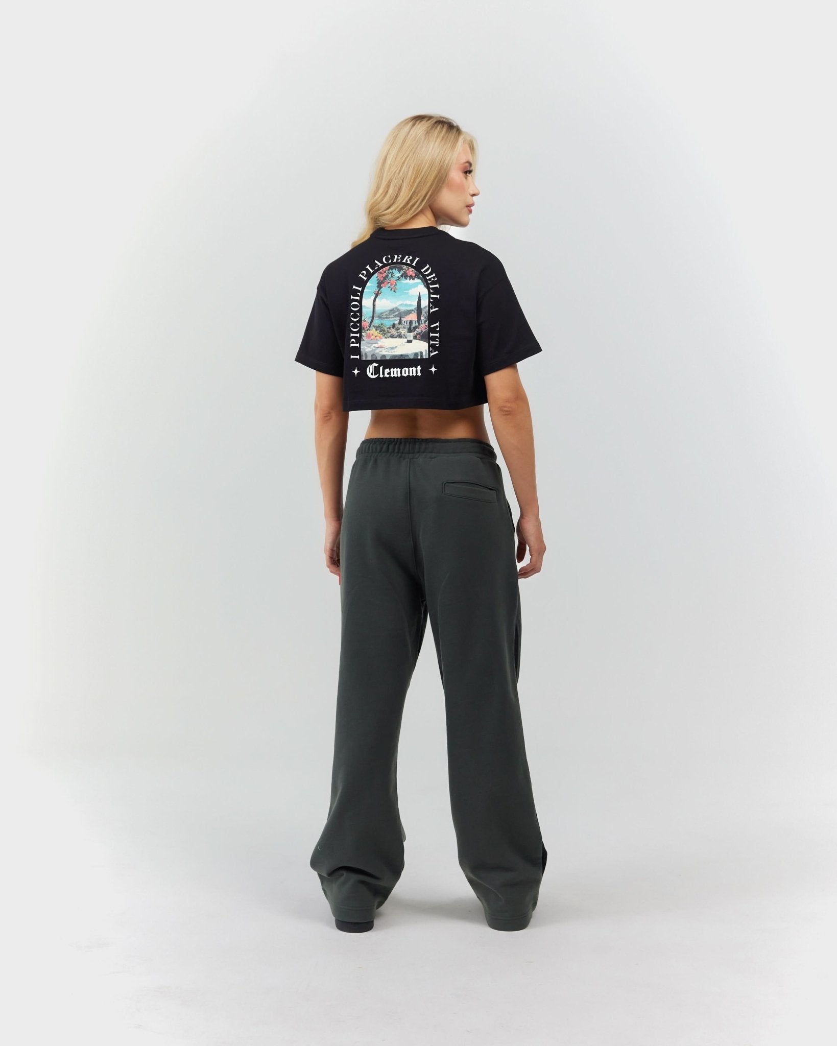 CROP TOP MUJER ARDENTE NEGRO CLEMONT - Clemont Oficial