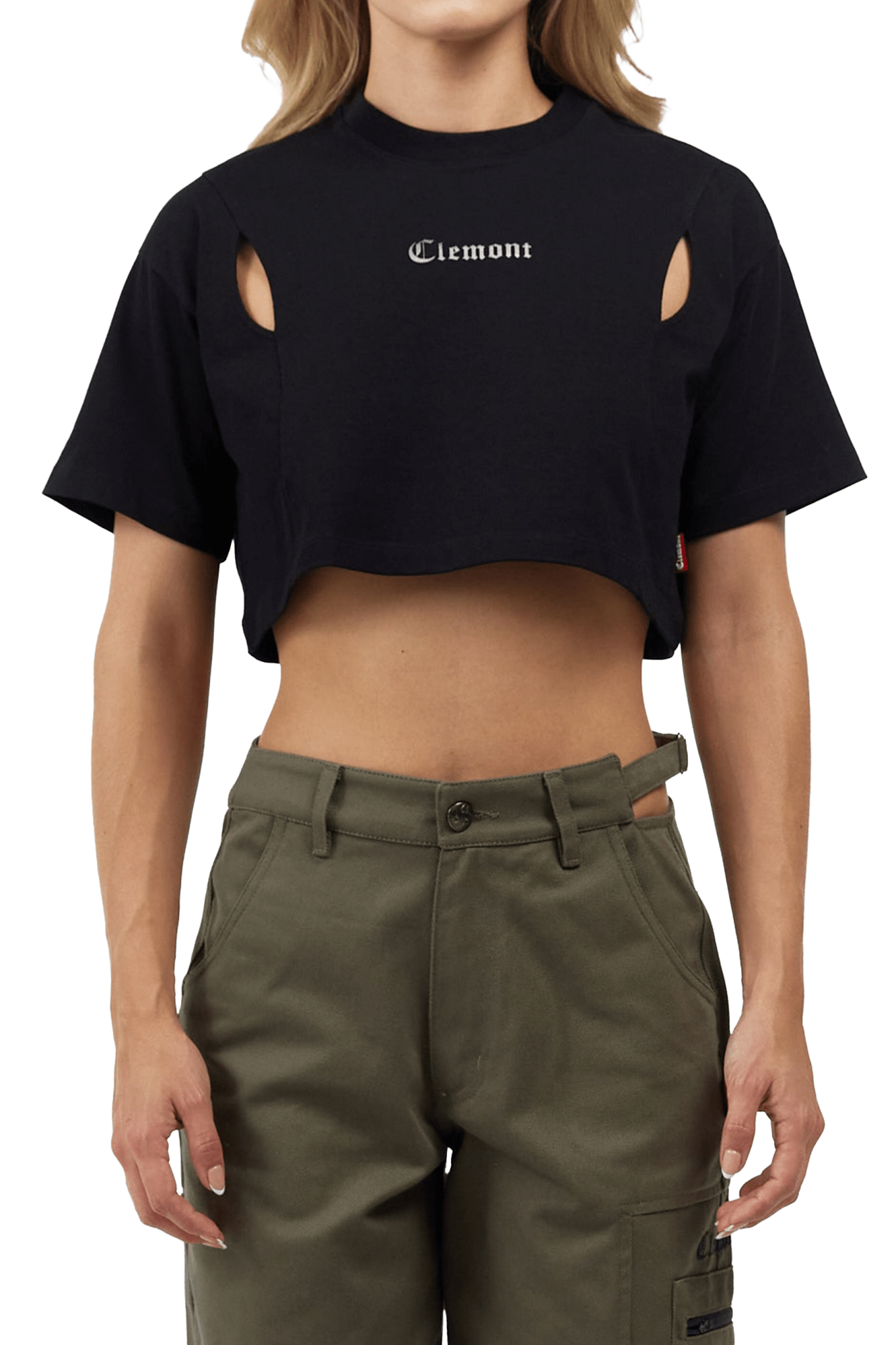 CROP TOP MUJER RAGGIANTE NEGRO CLEMONT - CLEMONT.CO S.A.S.