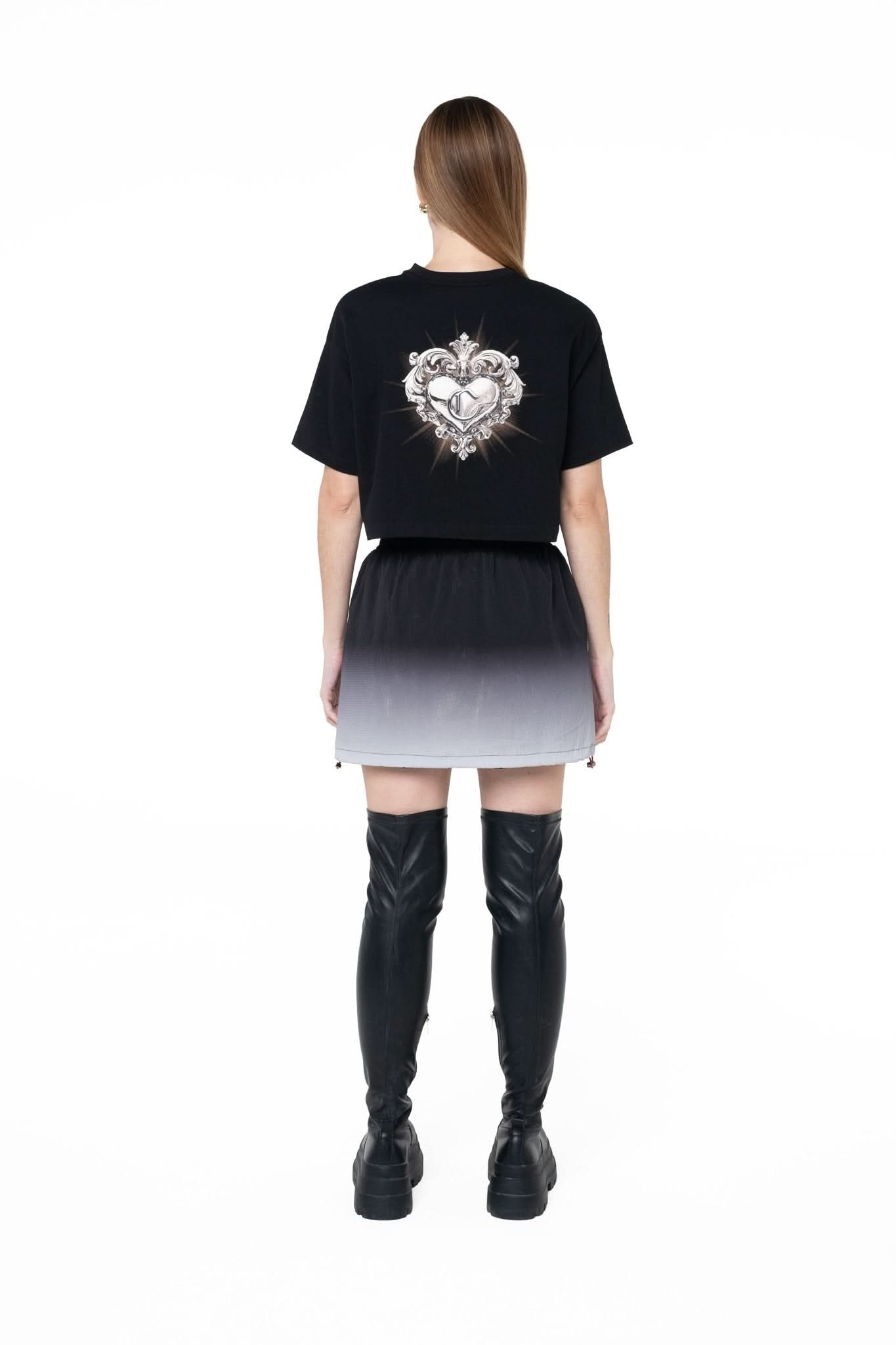 CROP TOP OVERSIZED MUJER RISTORO NEGRO CLEMONT - Clemont Oficial