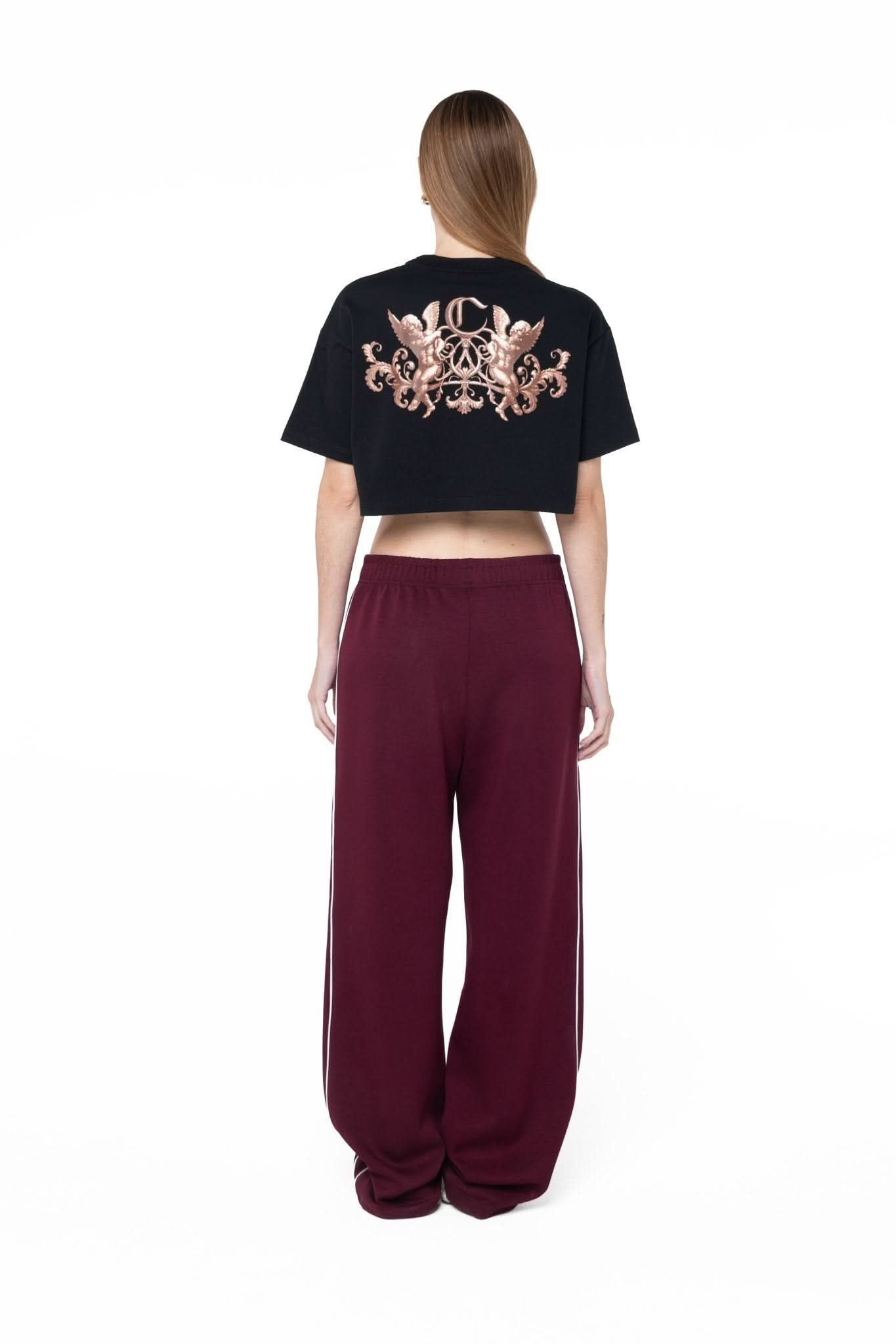CROP TOP SEMI OVERSIZED MUJER APPOGGIO NEGRO CLEMONT - Clemont Oficial
