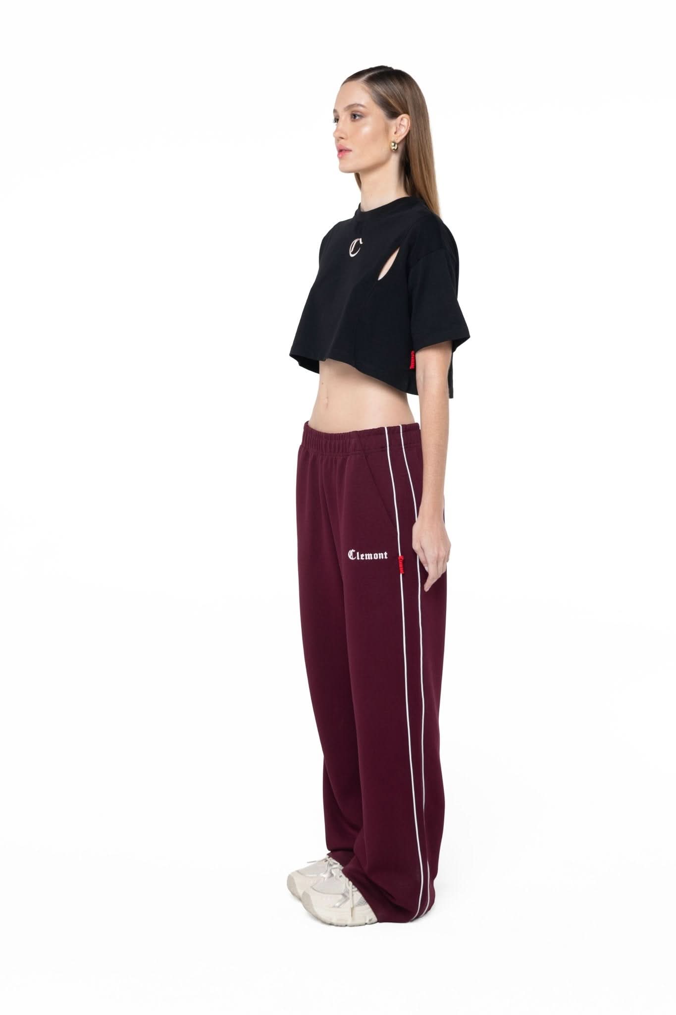 CROP TOP SEMI OVERSIZED MUJER APPOGGIO NEGRO CLEMONT - Clemont Oficial