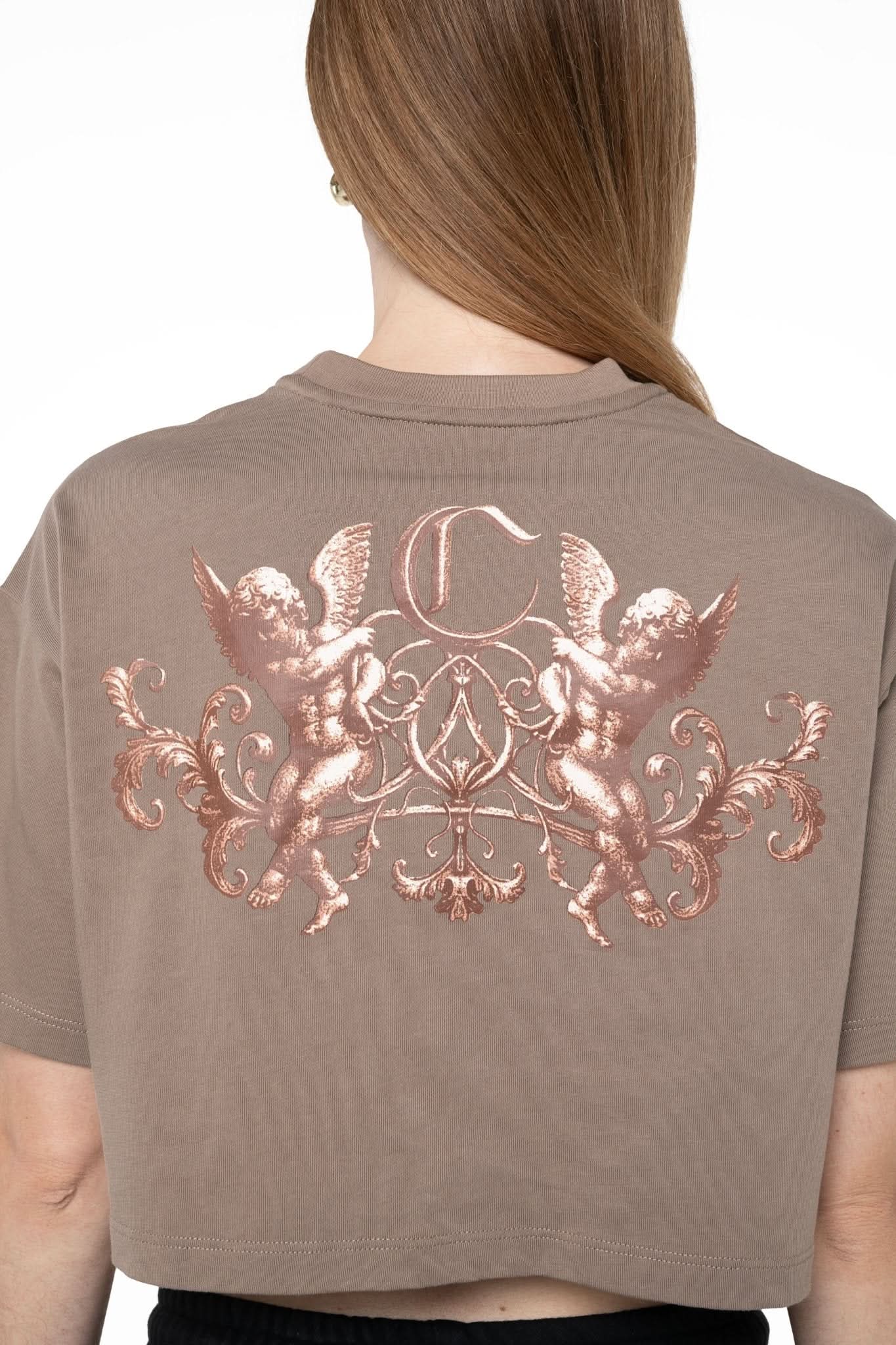 CROP TOP SEMI OVERSIZED MUJER APPOGGIO TAUPE CLEMONT - Clemont Oficial