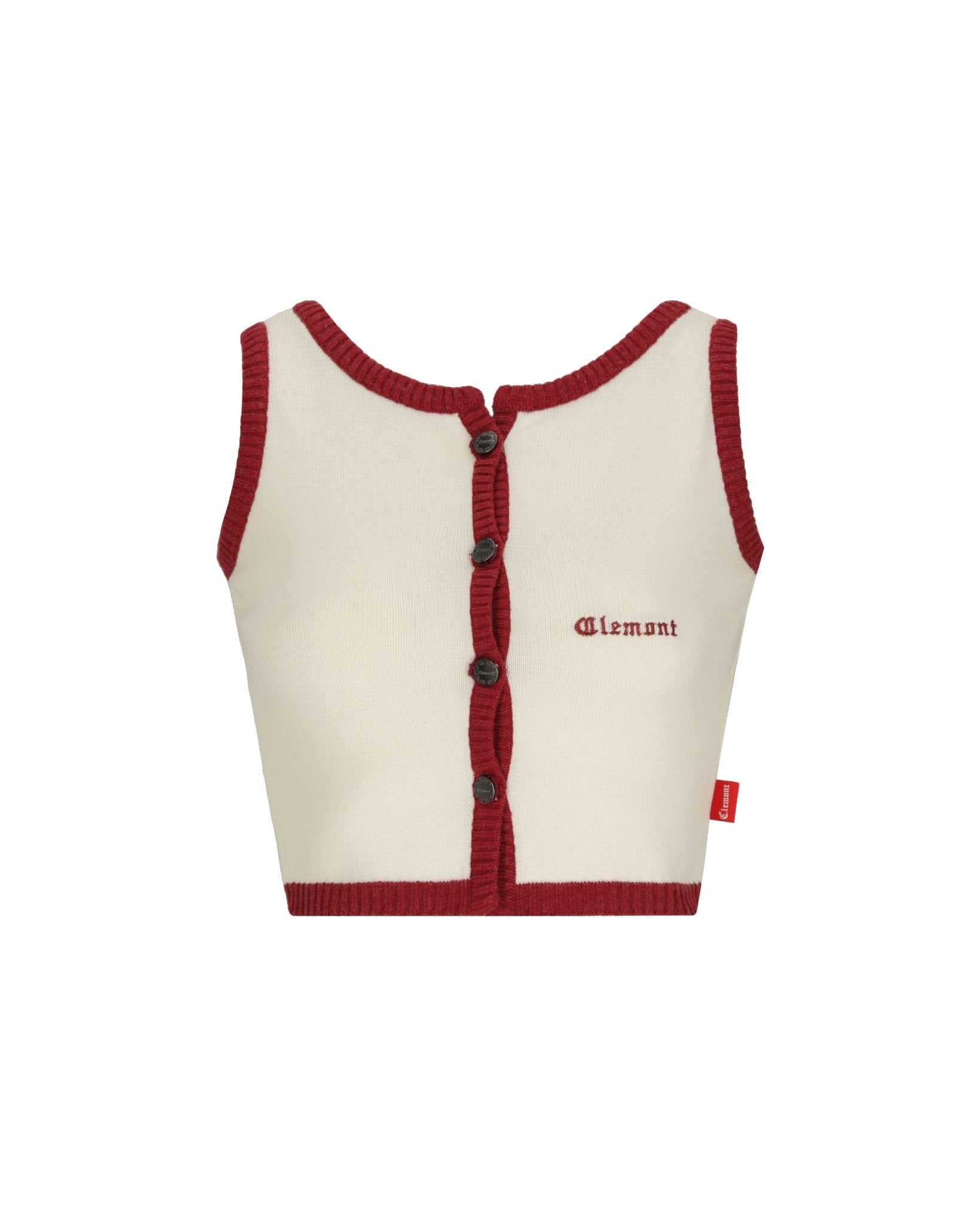 CROP TOP WOMEN ELEGANZA CREAM/RED CLEMONT - CLEMONT.CO S.A.S.