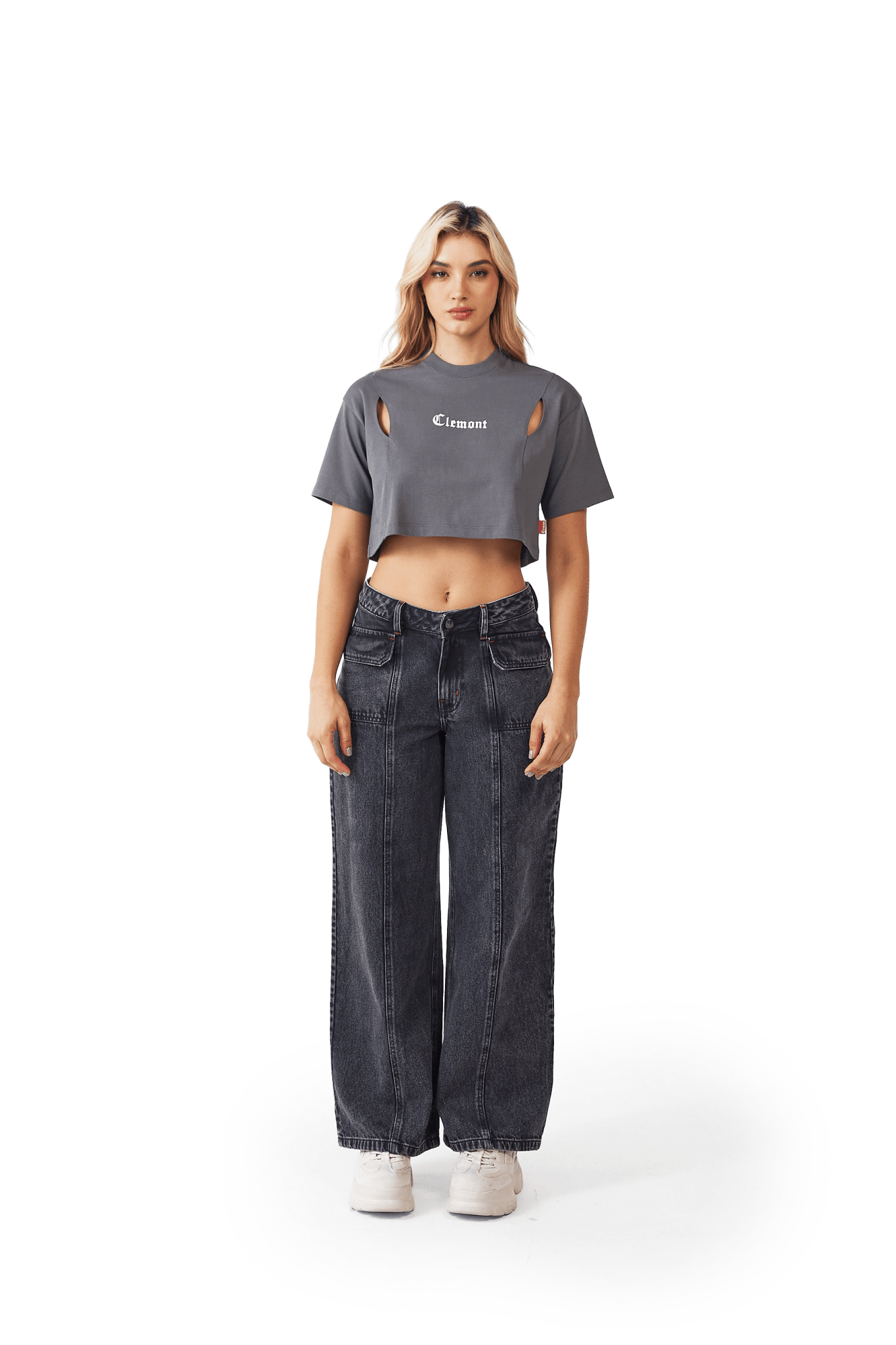 CROP TOPS MALATTIA GRIS OSCURO CLEMONT - CLEMONT.CO S.A.S.