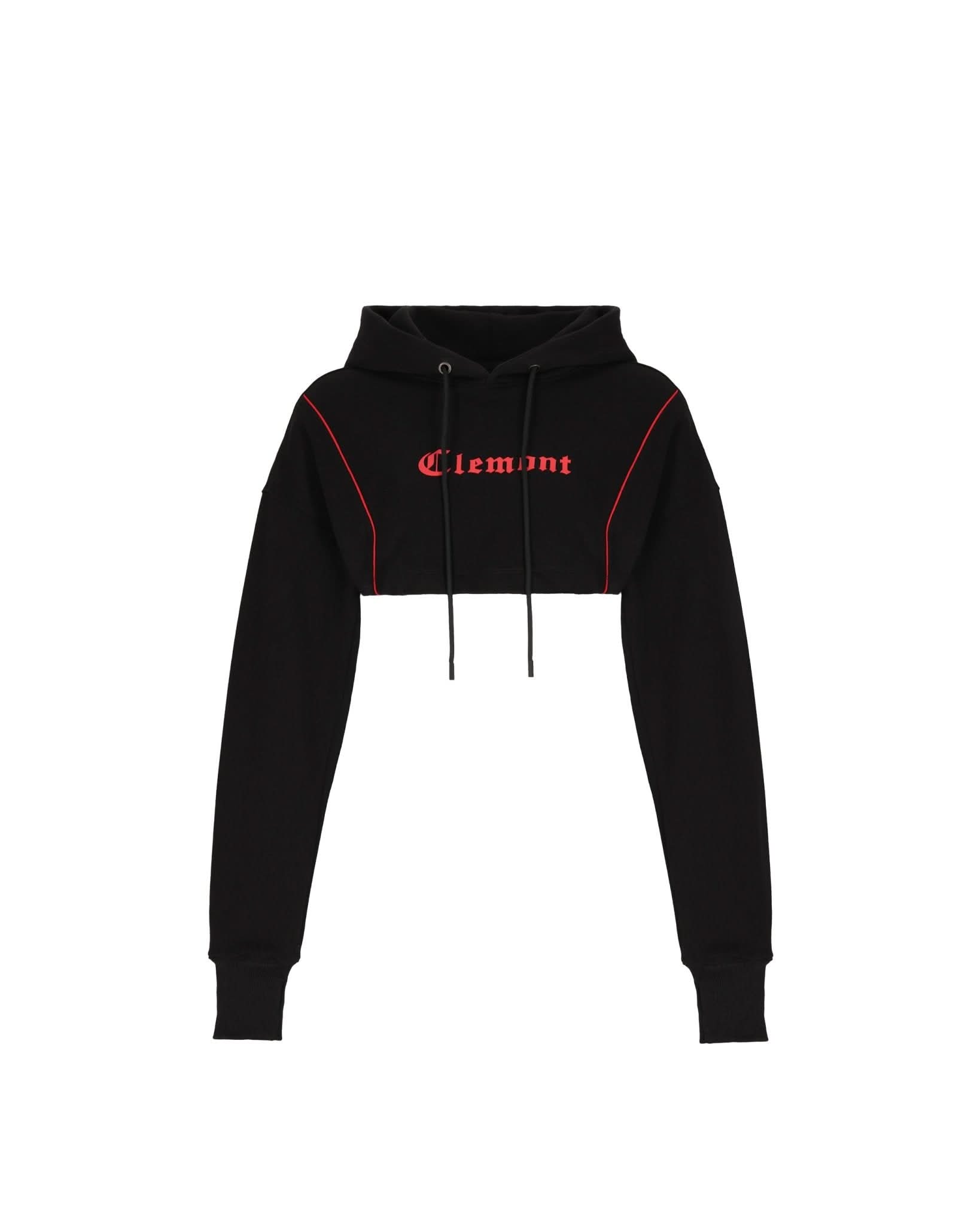 CROPPED HOODIE WOMEN VIGORE BLACK CLEMONT - CLEMONT.CO S.A.S.