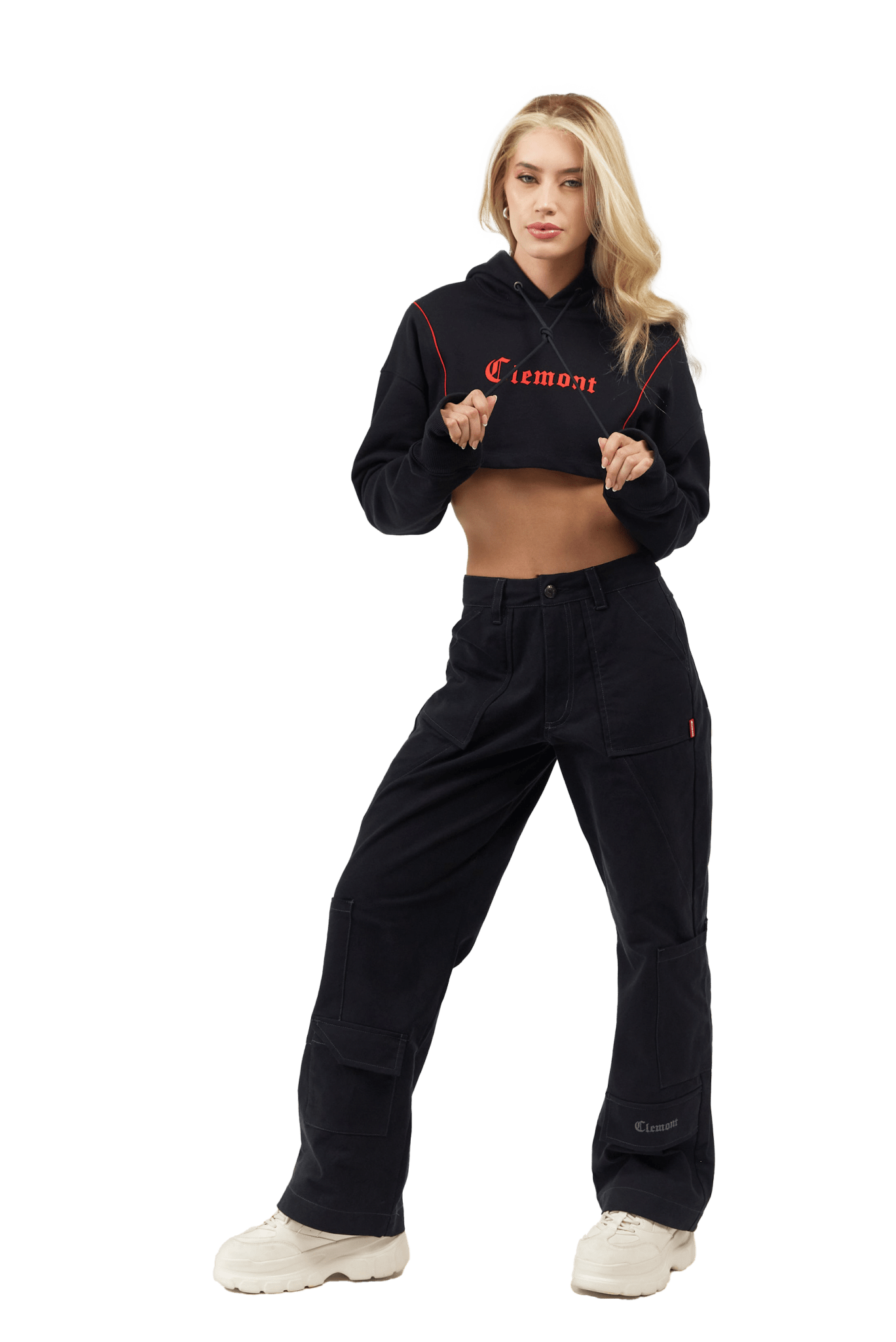 CROPPED HOODIE WOMEN VIGORE BLACK CLEMONT - CLEMONT.CO S.A.S.
