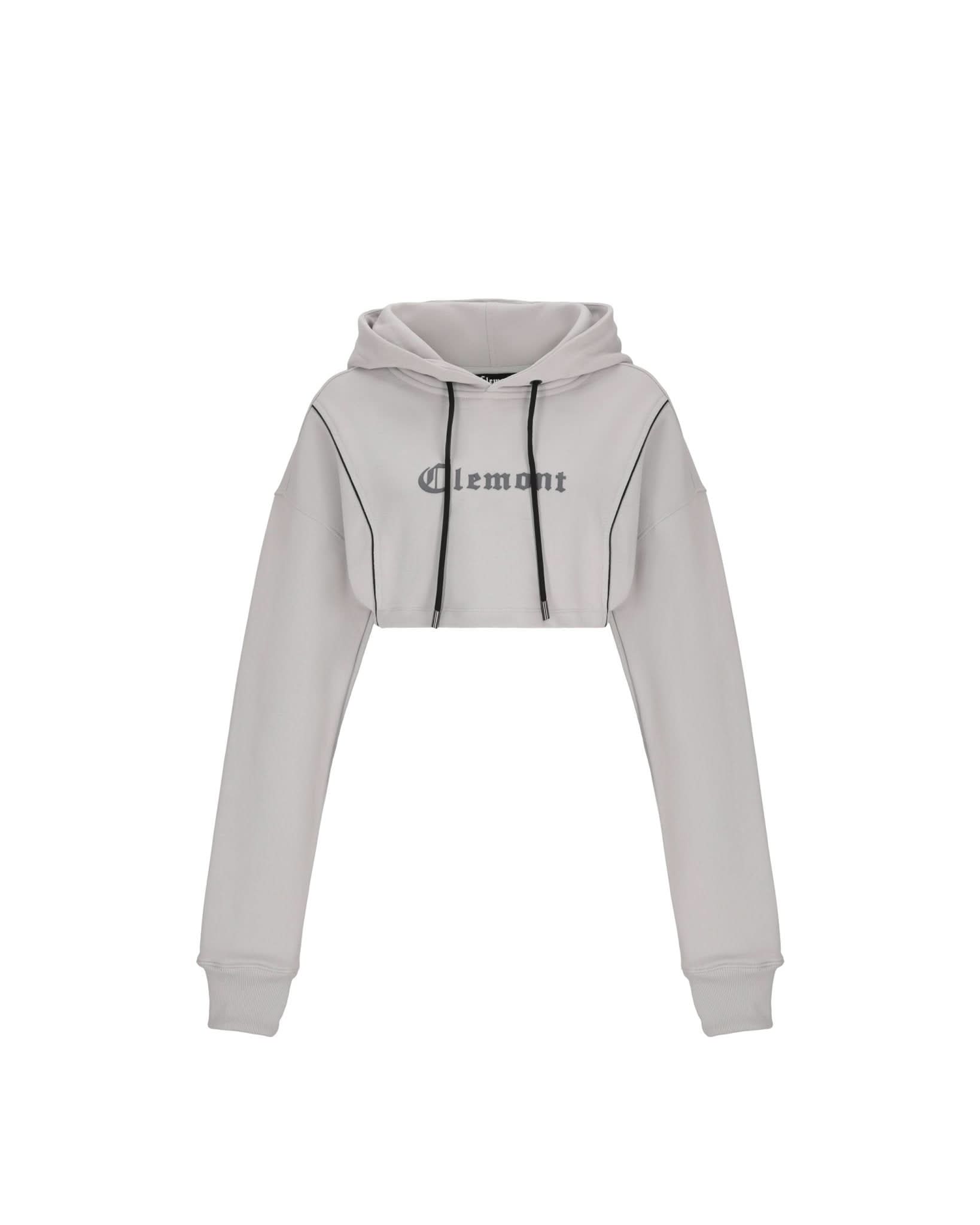 CROPPED HOODIE WOMEN VIGORE GREY CLEMONT - CLEMONT.CO S.A.S.