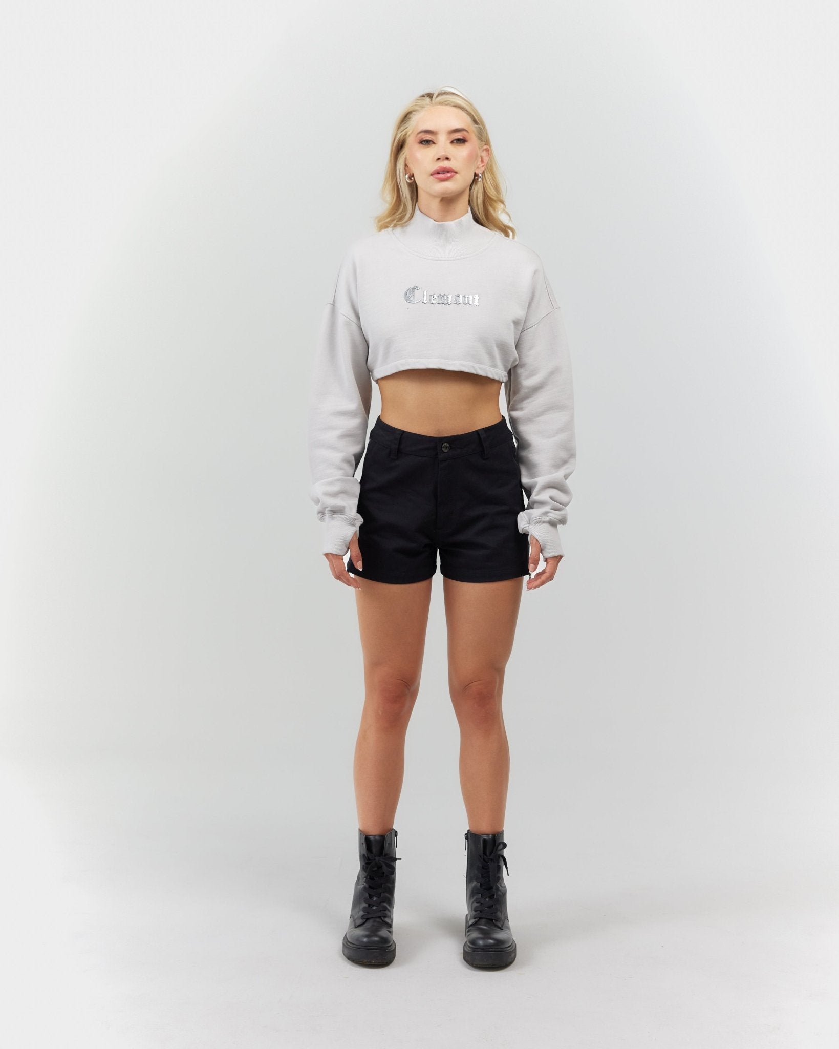 CROPPED SWEATER WOMEN BELLEZZA GREY CLEMONT - CLEMONT.CO S.A.S.