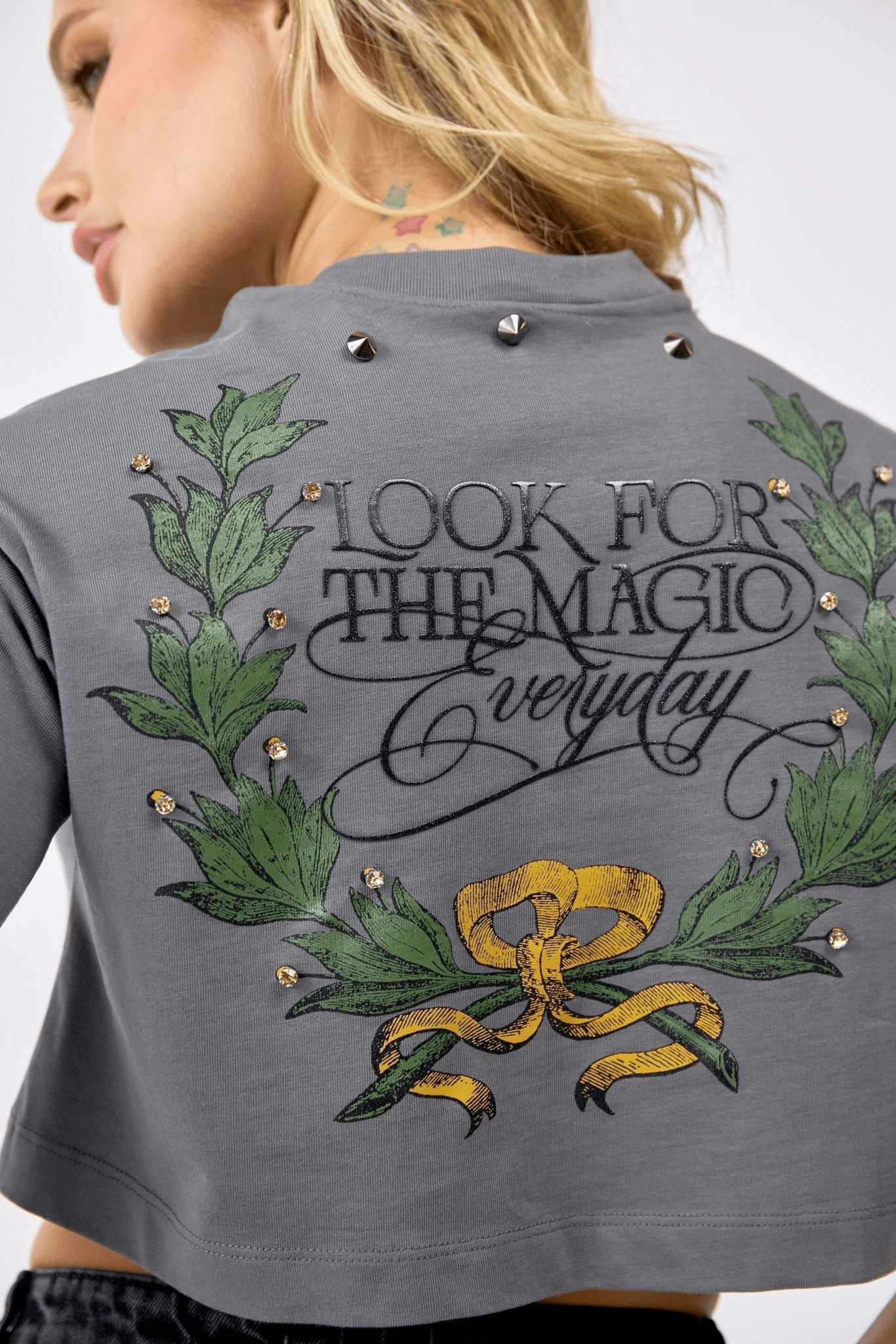 CROPTOP OVERSIZED MUJER CENERE GRIS OSCURO CLEMONT - CLEMONT.CO S.A.S.