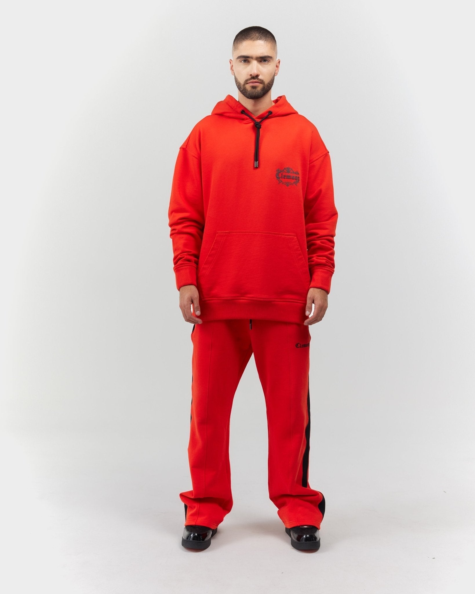 HOODIE MEN FIORITURA RED CLEMONT - CLEMONT.CO S.A.S.