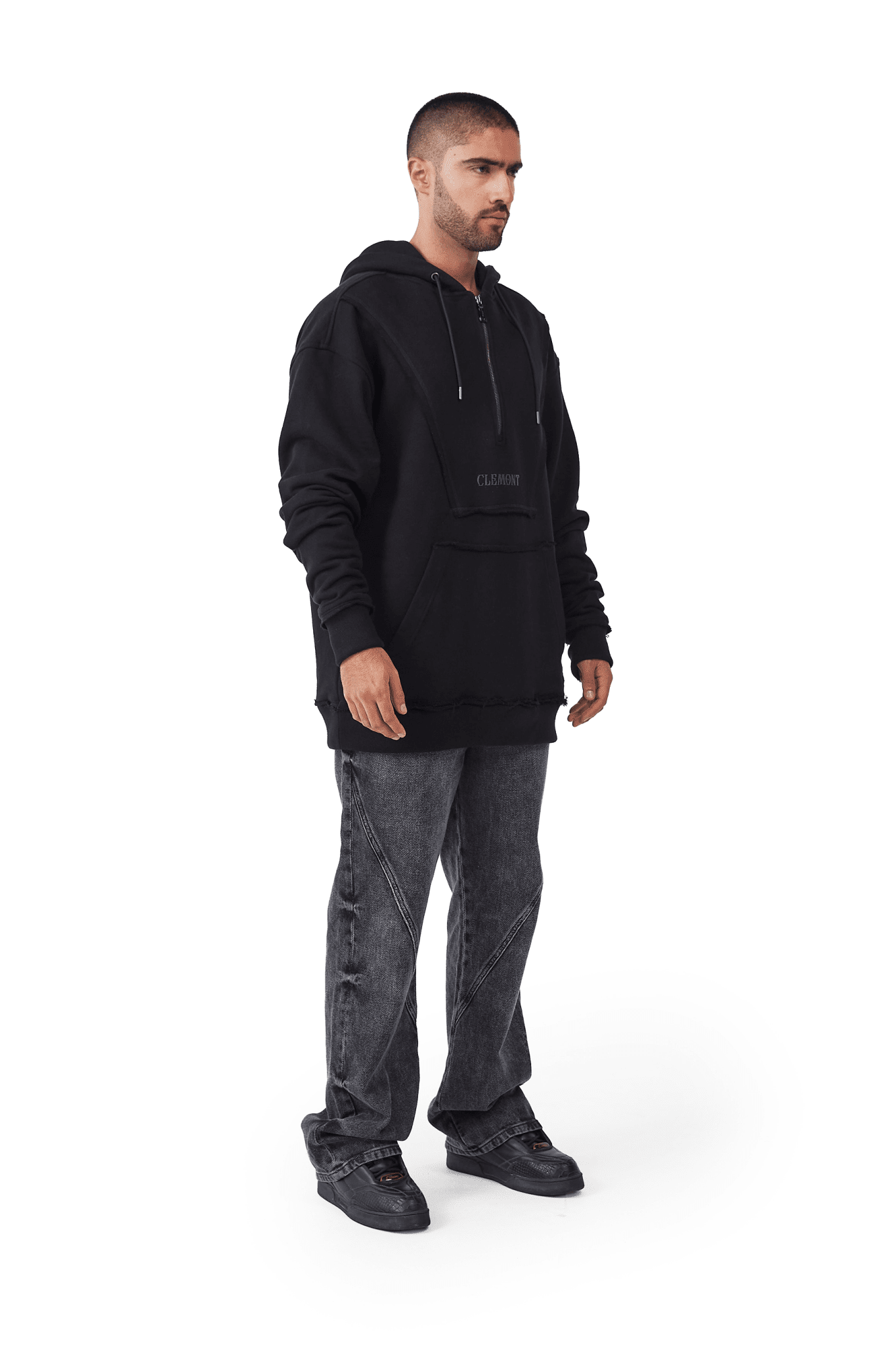 HOODIE OVERSIZED HOMBRE NERO NEGRO CLEMONT - CLEMONT.CO S.A.S.