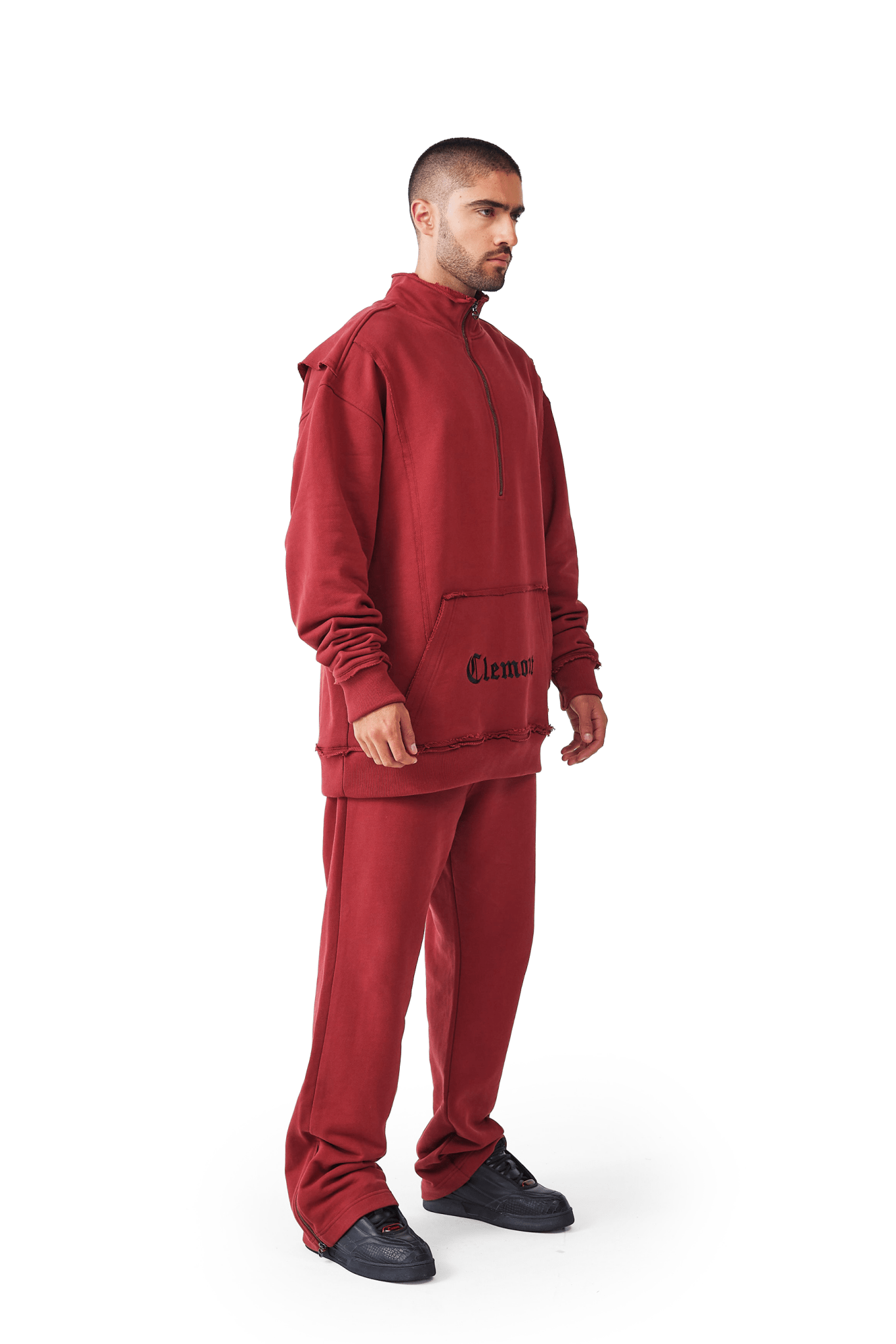 HOODIES HOMBRE DISTRUTTO BURGUNDY CLEMONT - CLEMONT.CO S.A.S.