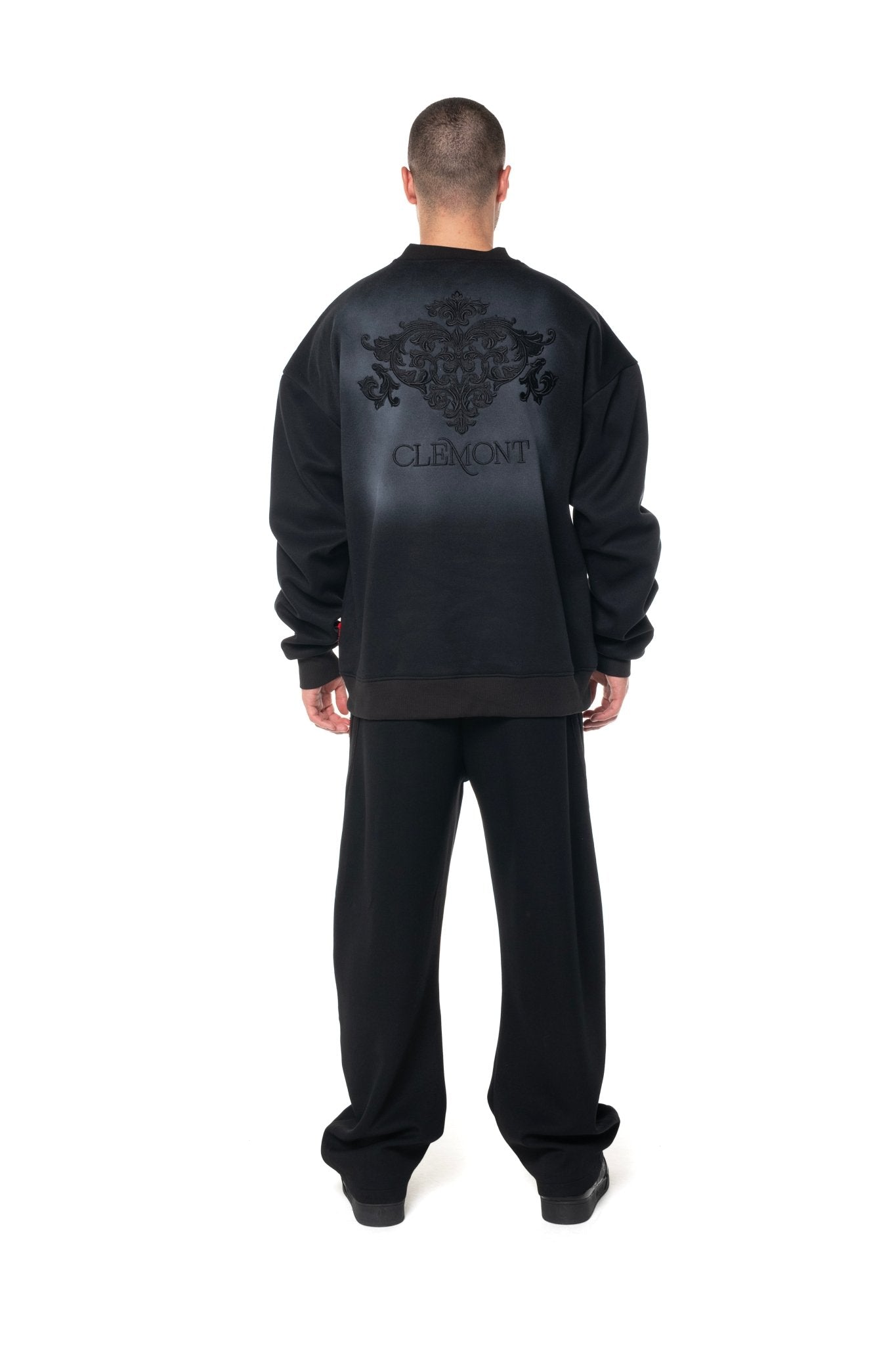 SWEATER CREW NECK MASCULINO ARGINA NEGRO CLEMONT - Clemont Oficial