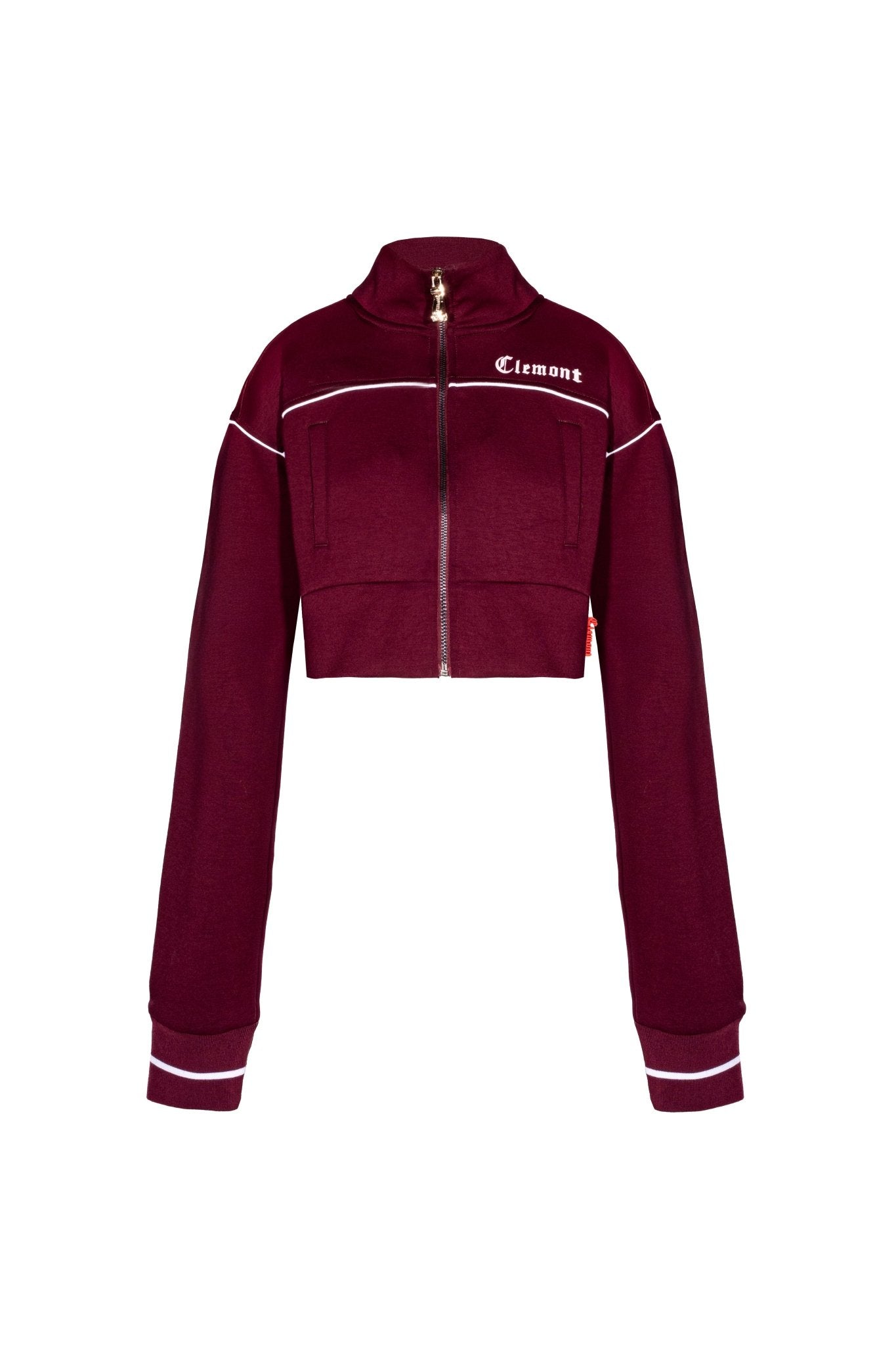 SWEATER CROPPED MUJER BREZZA VINOTINTO/CREMA CLEMONT - Clemont Oficial