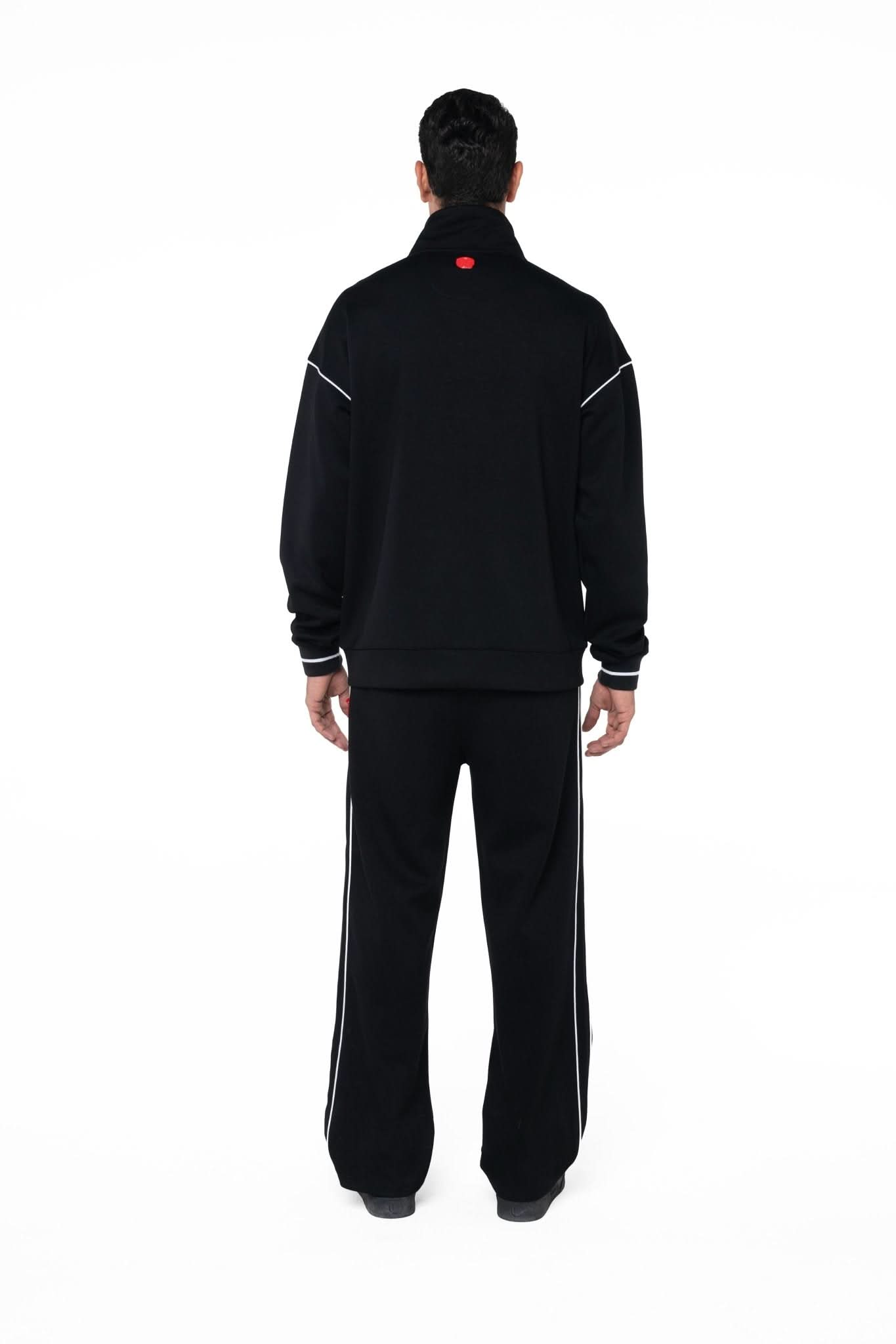 SWEATER MOCK NECK MASCULINO TRACCIA NEGRO CREMA - Clemont Oficial