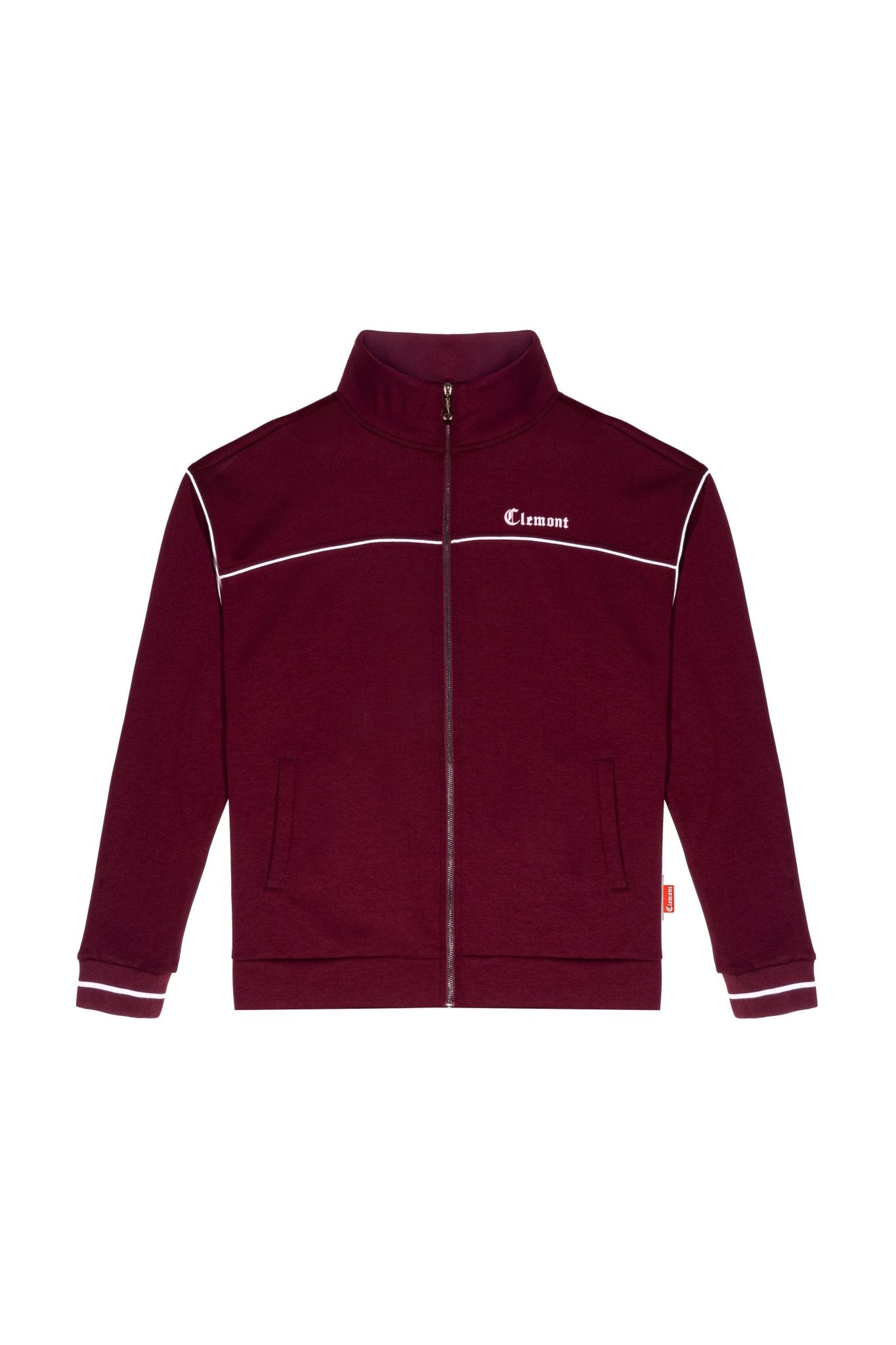 SWEATER MOCK NECK MASCULINO TRACCIA VINOTINTO/CREMA CLEMONT - Clemont Oficial