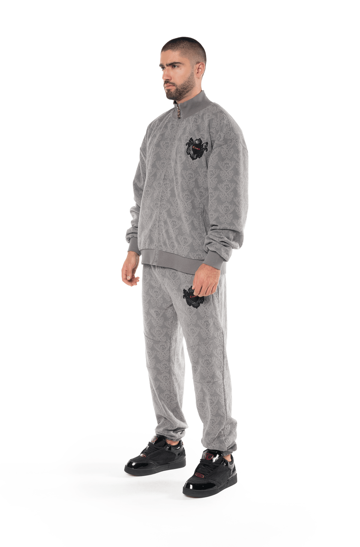 SWEATER MONC NECK MASCULINO SPIRGIURO GRIS OSCURO CLEMONT - Clemont Oficial