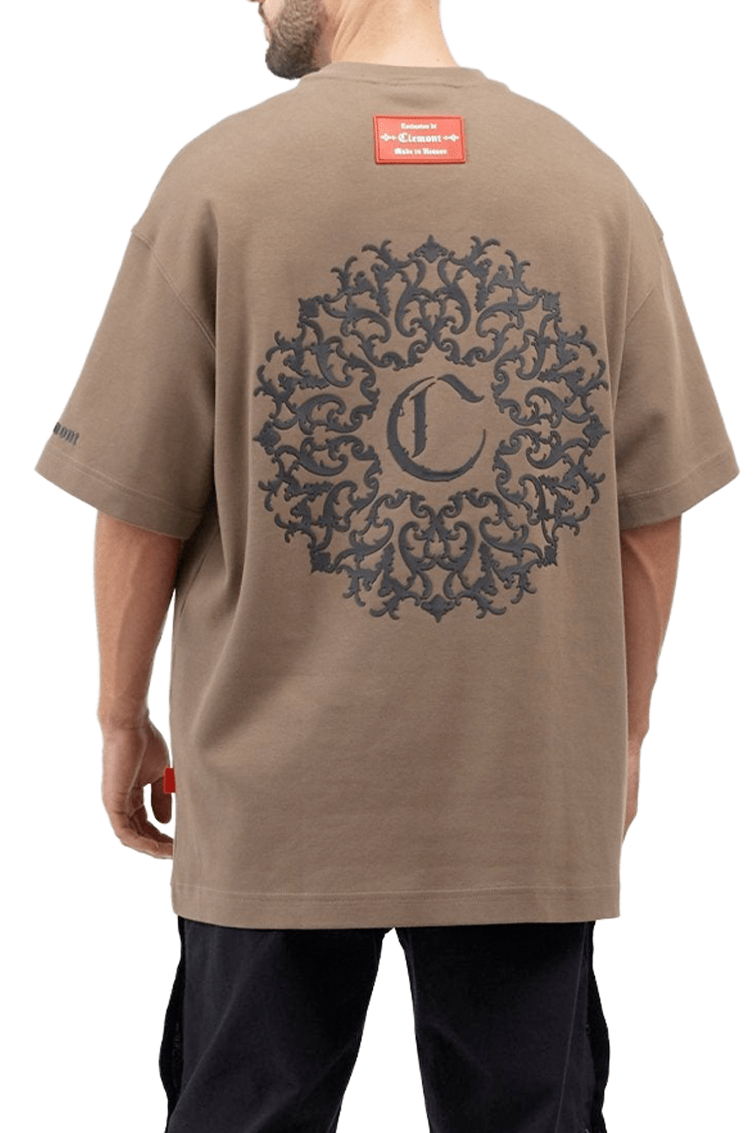 T - SHIRT MEN OVERSIZED ABBONDANZA TAUPE CLEMONT - CLEMONT.CO S.A.S.