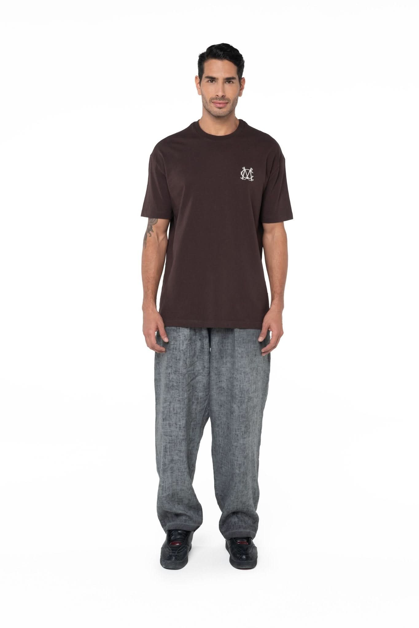THREE PACK T - SHIRT MASCULINO INTIMITA NEGRO/CREMA/MOCCA CLEMONT - Clemont Oficial