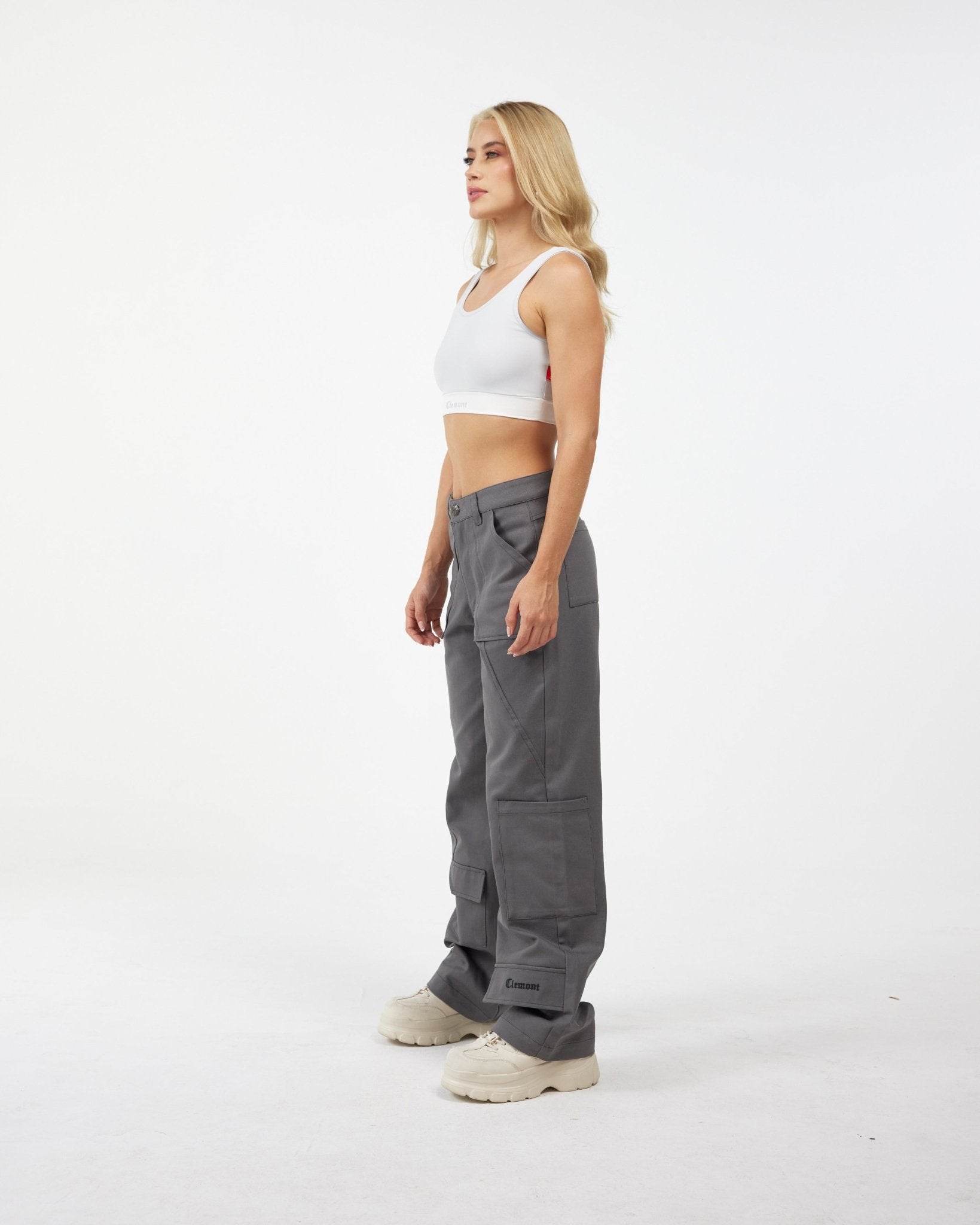 TOP WOMEN VIBRANTE GREY/CREAM CLEMONT - CLEMONT.CO S.A.S.